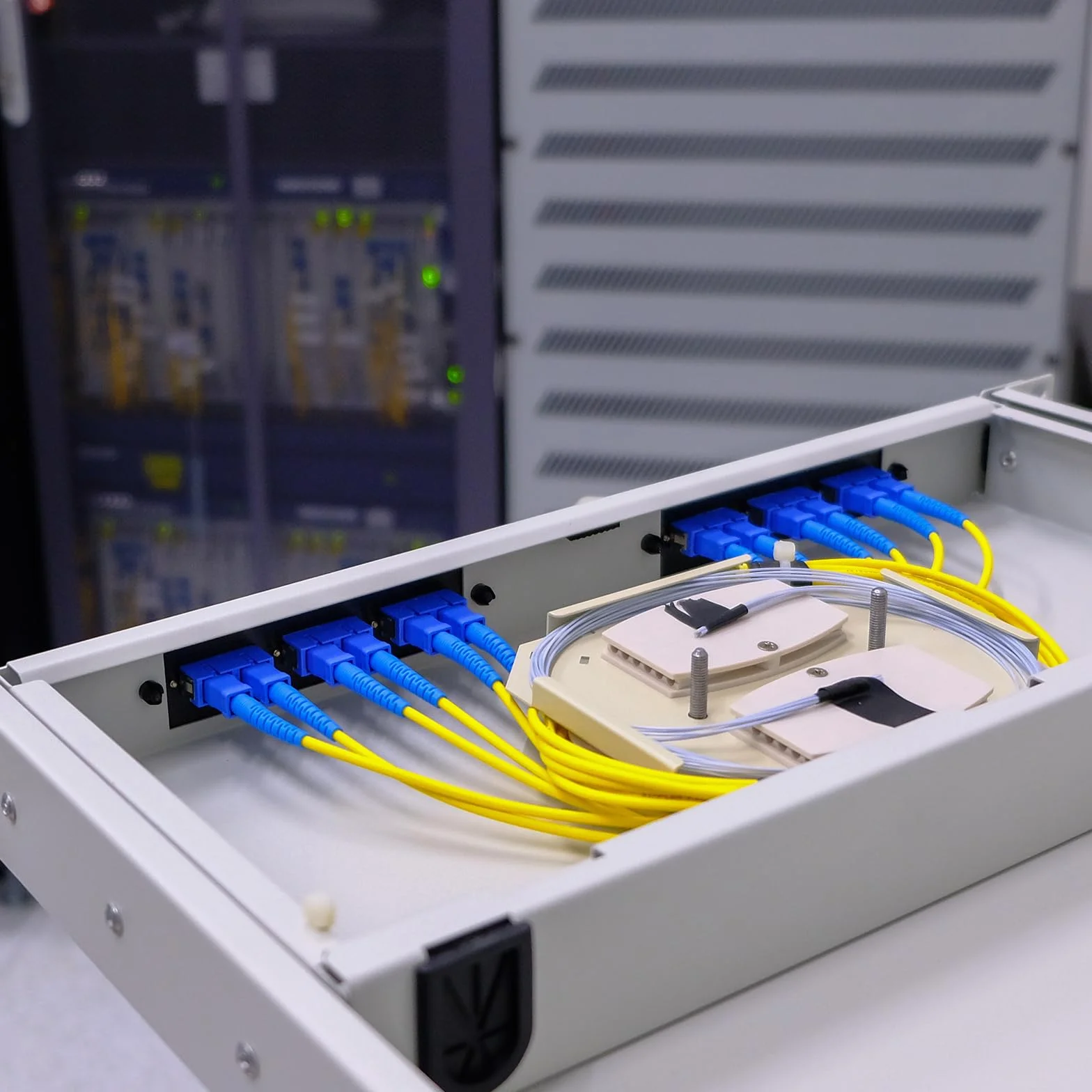 QUARKZMAN Fibra Óptico Acoplador SC-SC/APC, Único Modo Adaptador Simple, 100uds