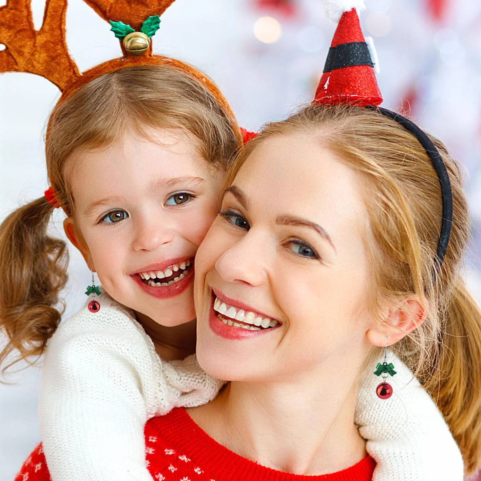 GWAWG Pendientes Navideños, Pendientes Colgantes, Pendientes Navidad Mujer, Joyas de Regalo para Ella
