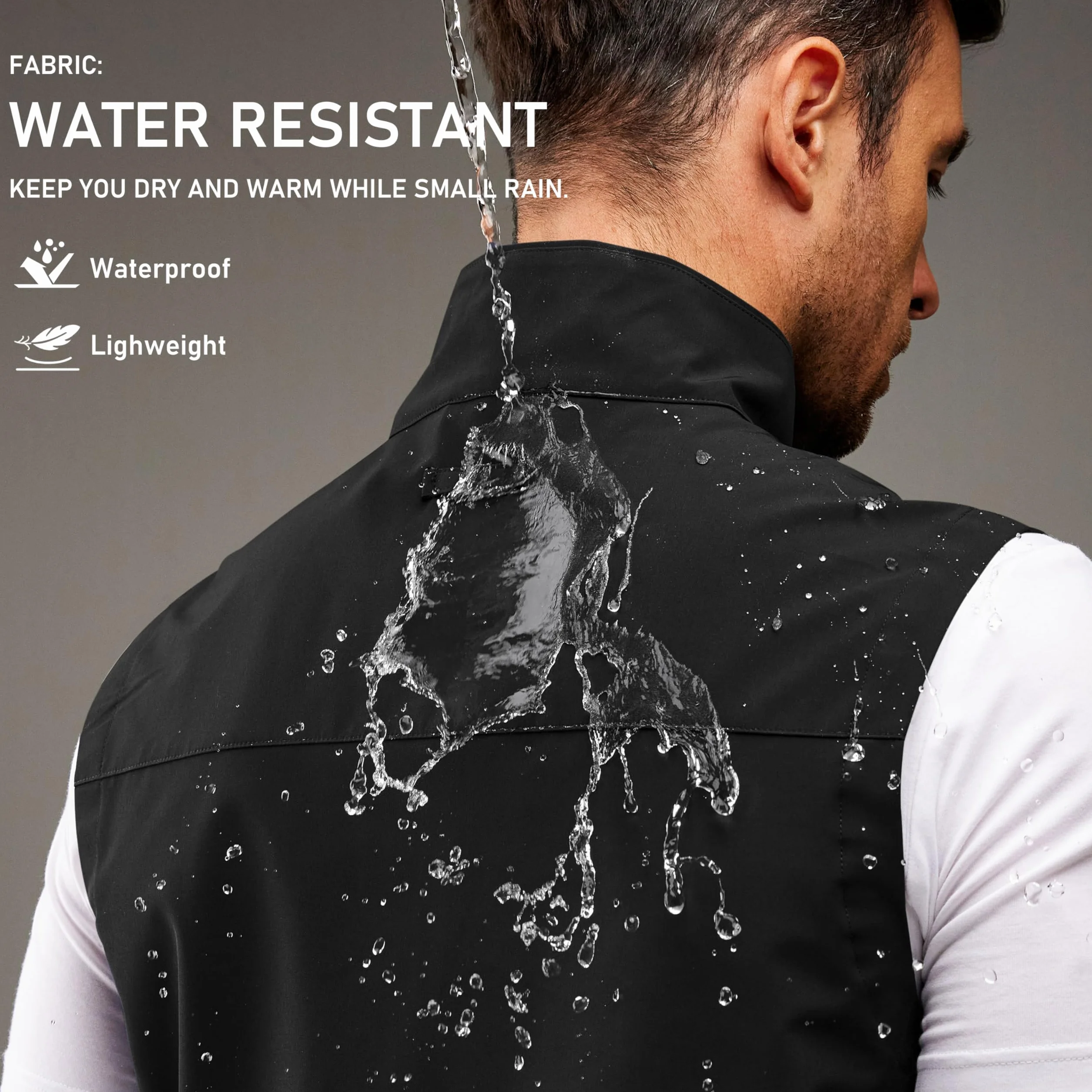 MoFiz Hombre Chaleco Softshell Cortavientos Ultraligero de Ciclismo Exteriores con Bolsillos Cremallera