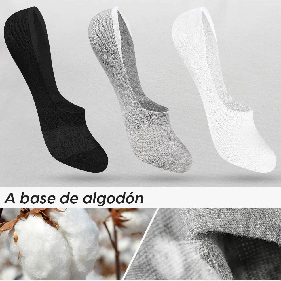 Rovtop Calcetines Cortos 12 Pares para Hombre - Invisibles de Malla Transpirable Con Antideslizante de Silicona Negro/Blanco/Gris Claro (Eur 35-40)