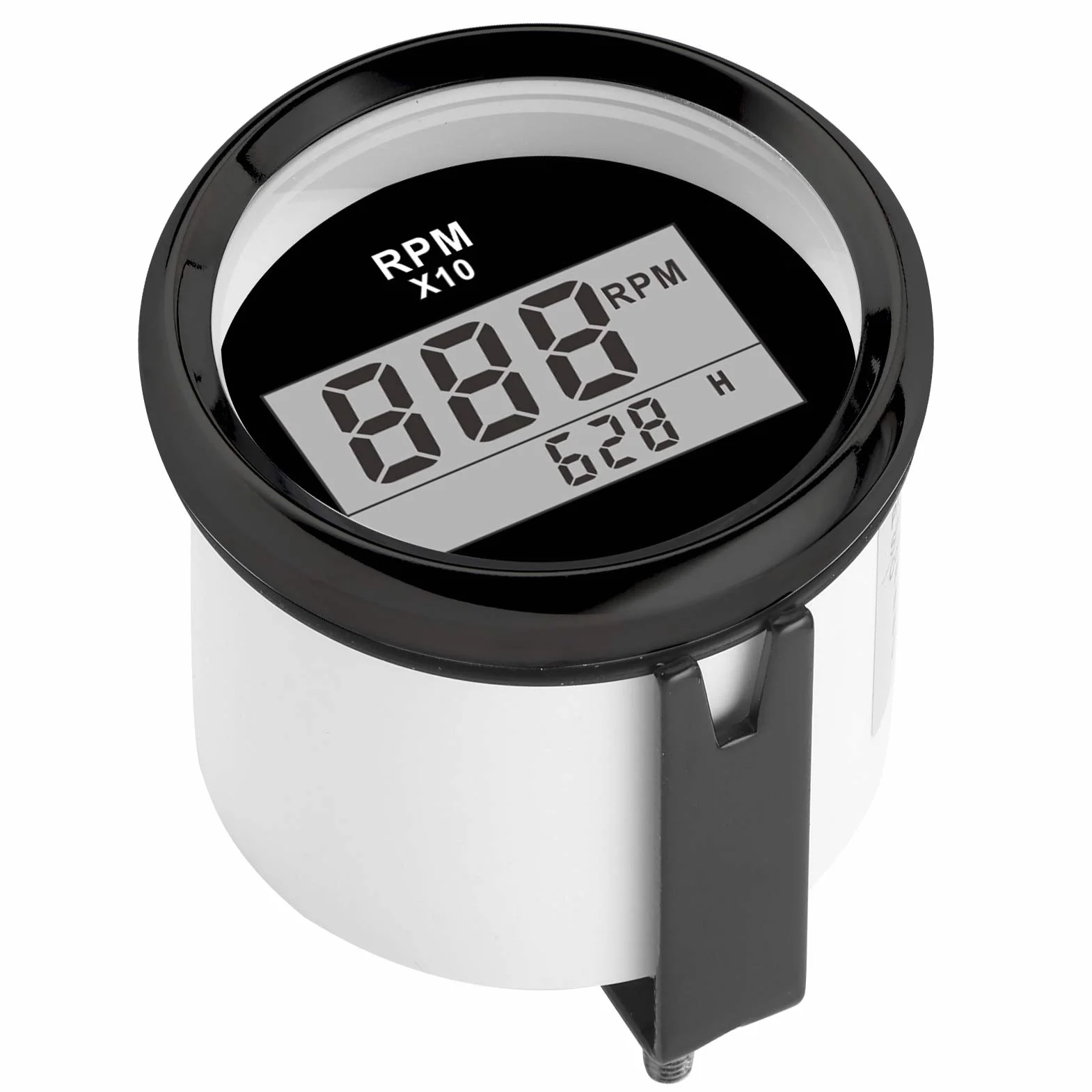Tacómetro Medidor Digital 0-9990RPM IP67 9-32V 52mm 2 Pulgadas Pantalla LCD para Coche Camión Barco