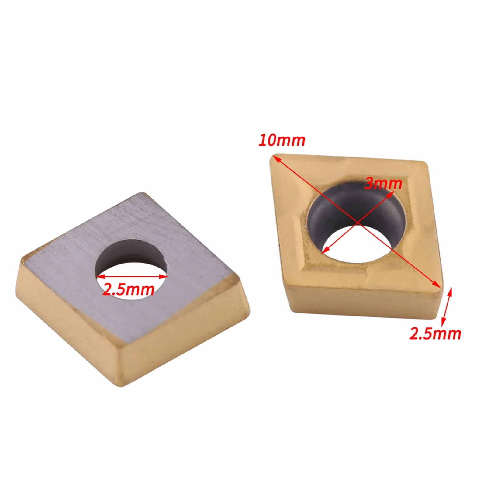 Insertos de torno de carburo CCMT060204 HM YBC251 para herramientas de mecanizado semi de acero
