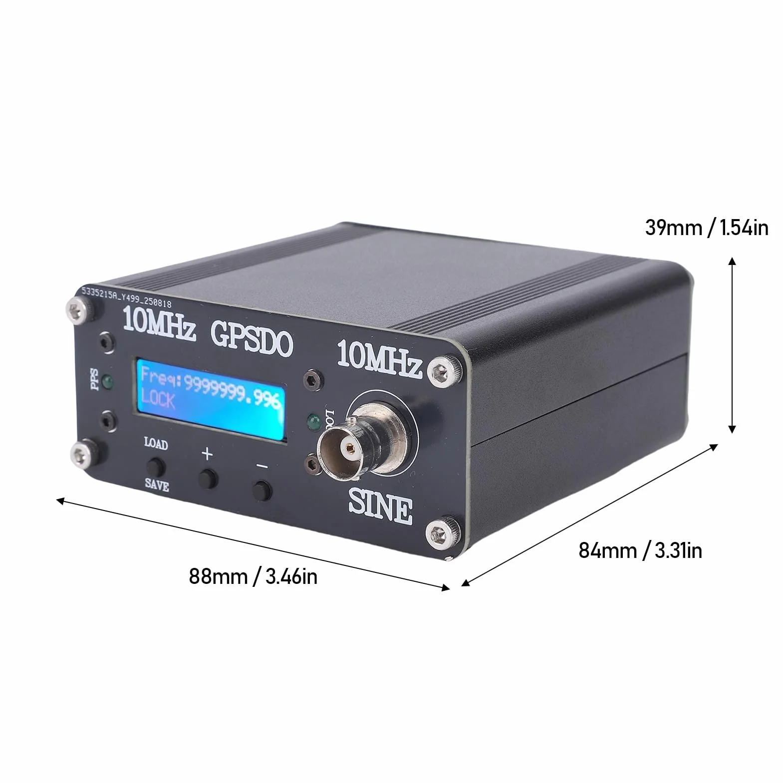 Jectse Oscilador Disciplinado GPS Portátil, Reloj GPSDO OCXO 10MHz Fuente de Señal Salida Cuadrada DC12V