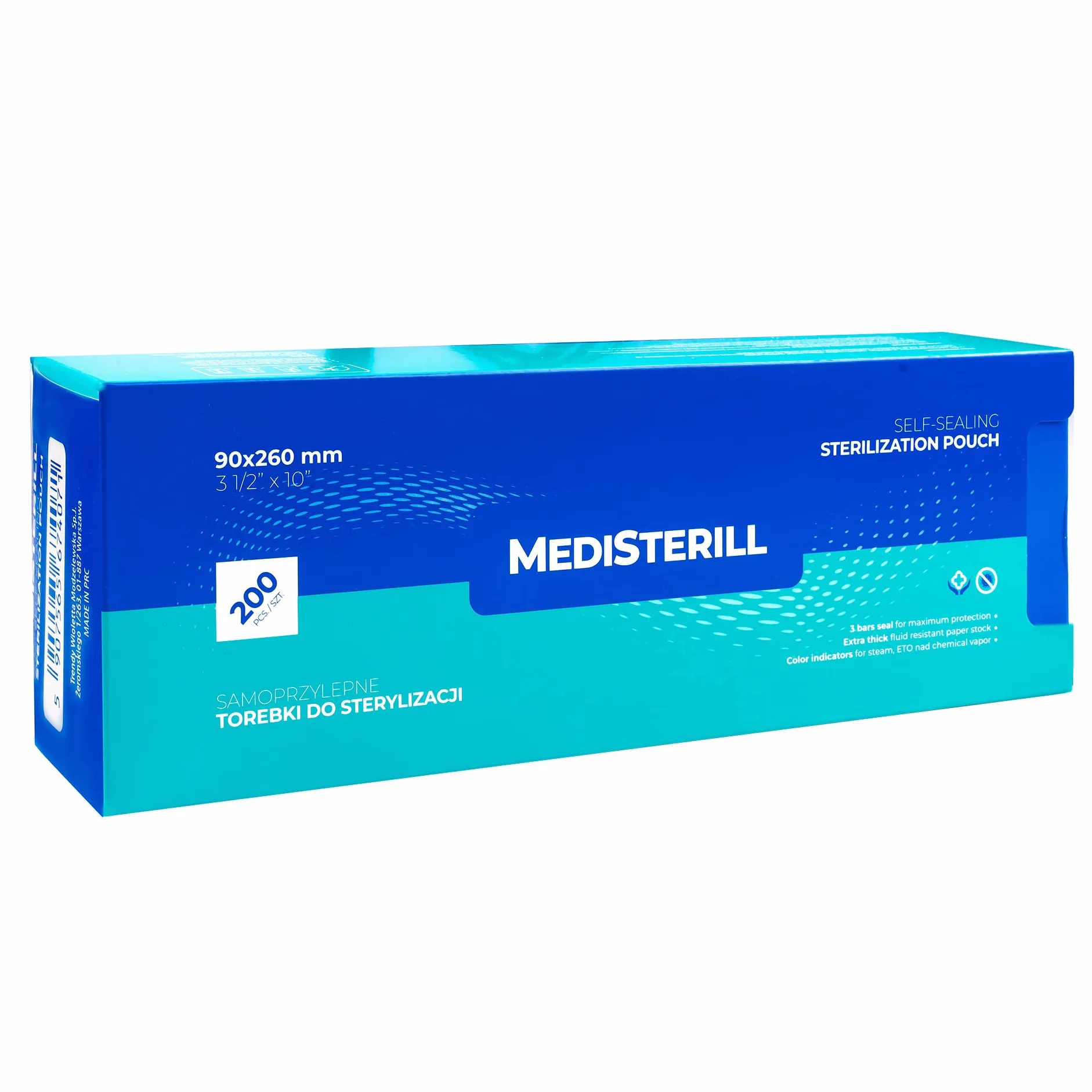 Bolsas de esterilización autosellables PVC 9 x 16,5 cm para autoclave dental