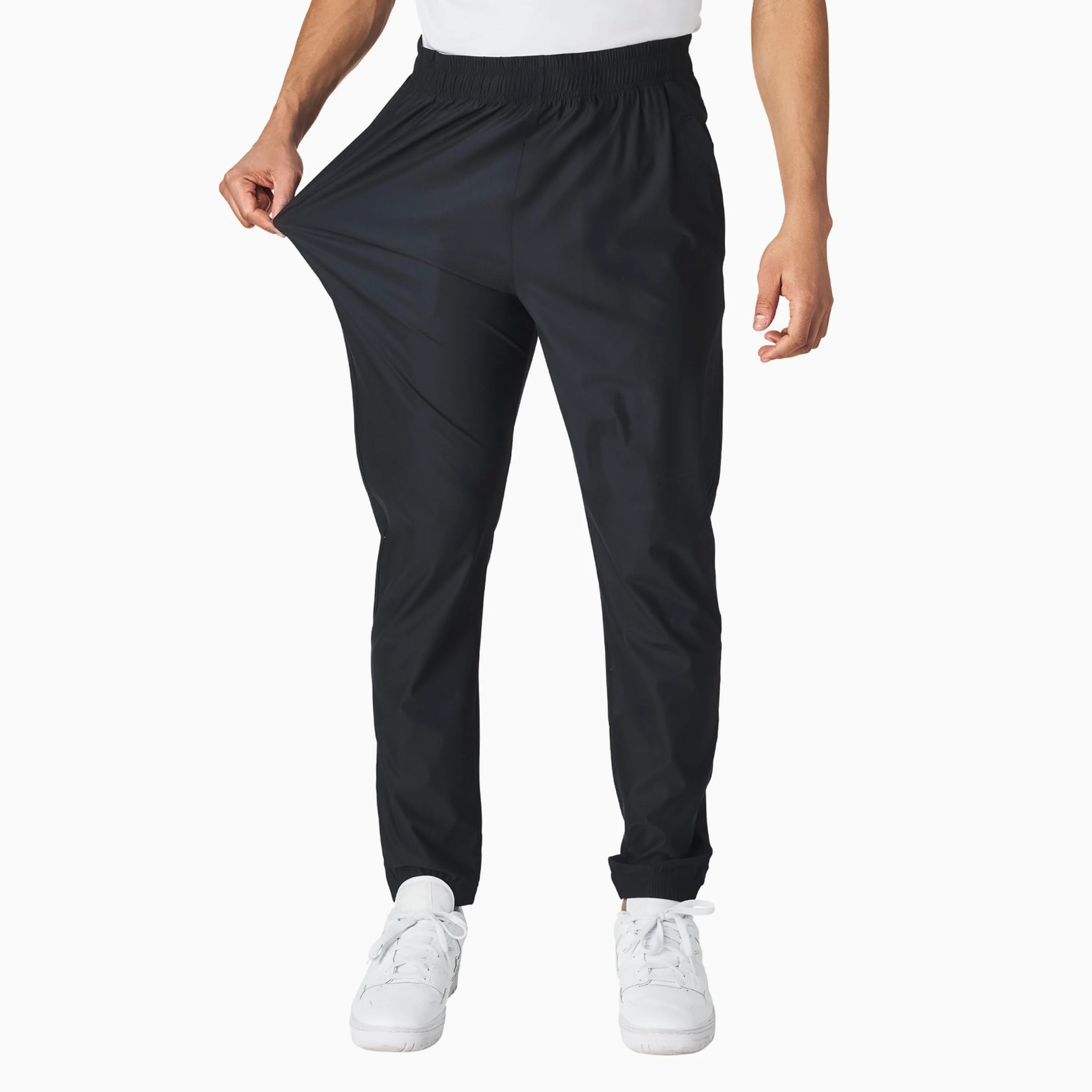 Ultra Performance Pantalones deportivos para hombre, pantalones deportivos de nailon elástico, pantalones deportivos de entrenamiento activo con bolsillos para hombre