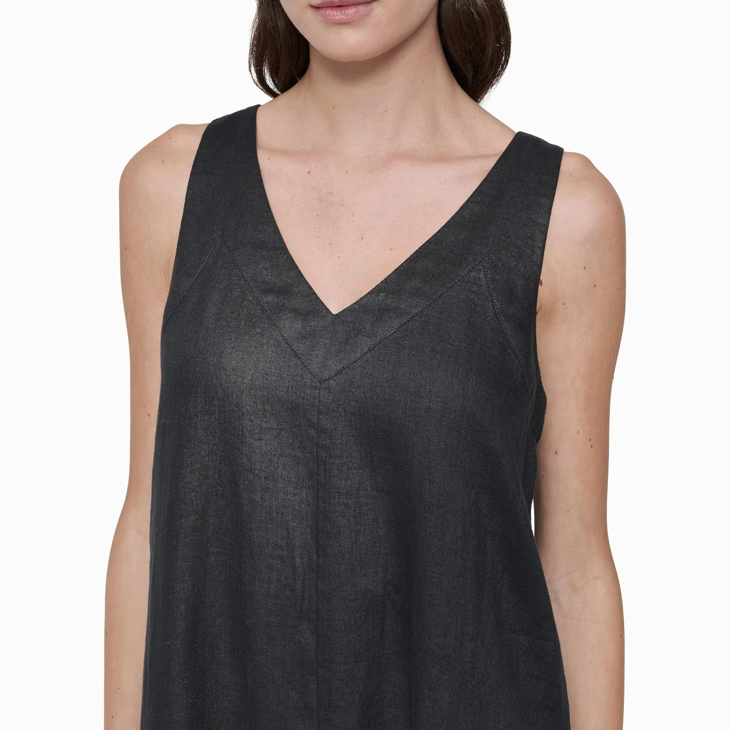 DKNY Lightweight Linen Maxi Dress Vestido Mujer
