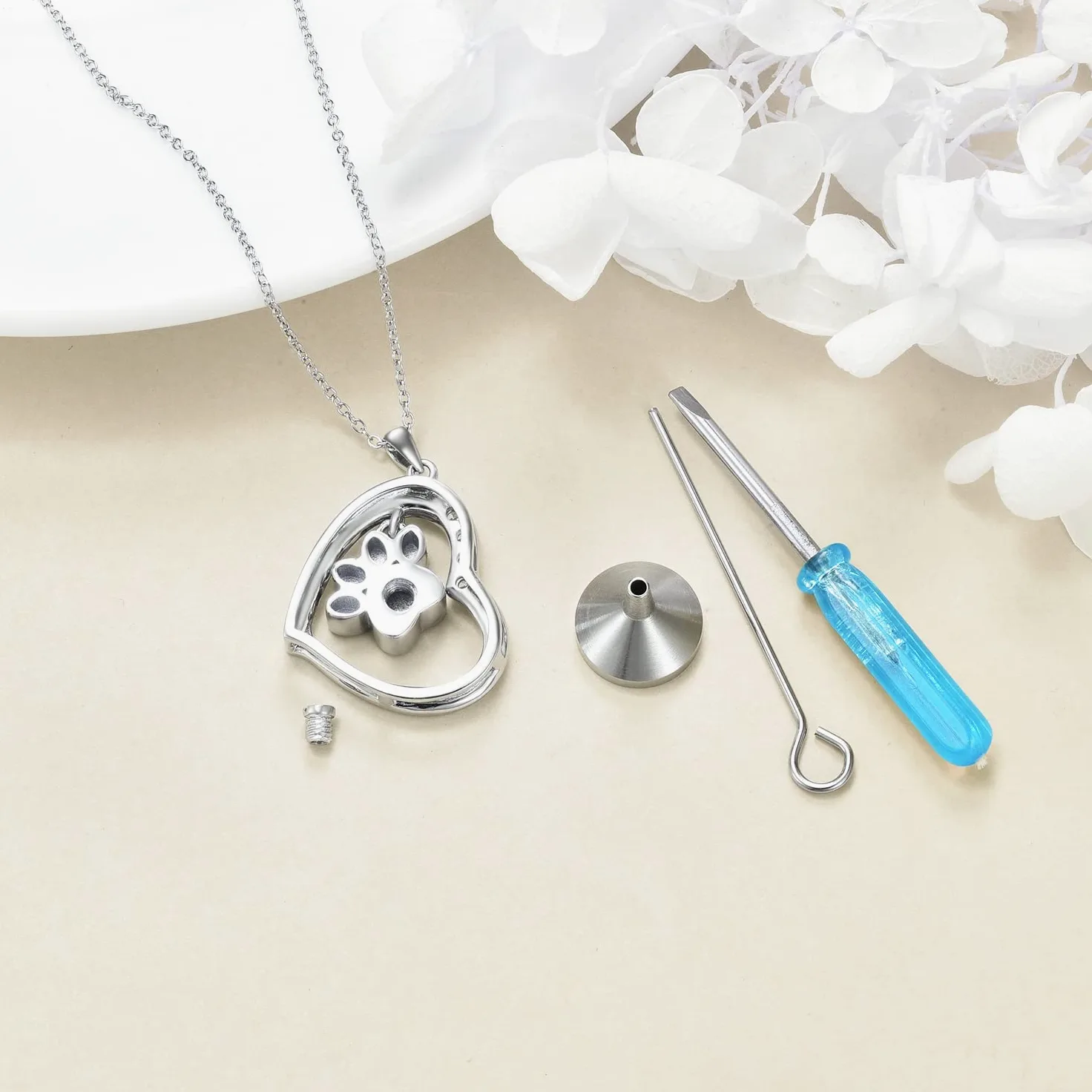 YFN Collar de plata de ley con estampado de pata, colgante de perro, gato, gato, perro, conmemorativo, regalos para mujeres y niñas, Normal, Plata esterlina, Sin piedra preciosa