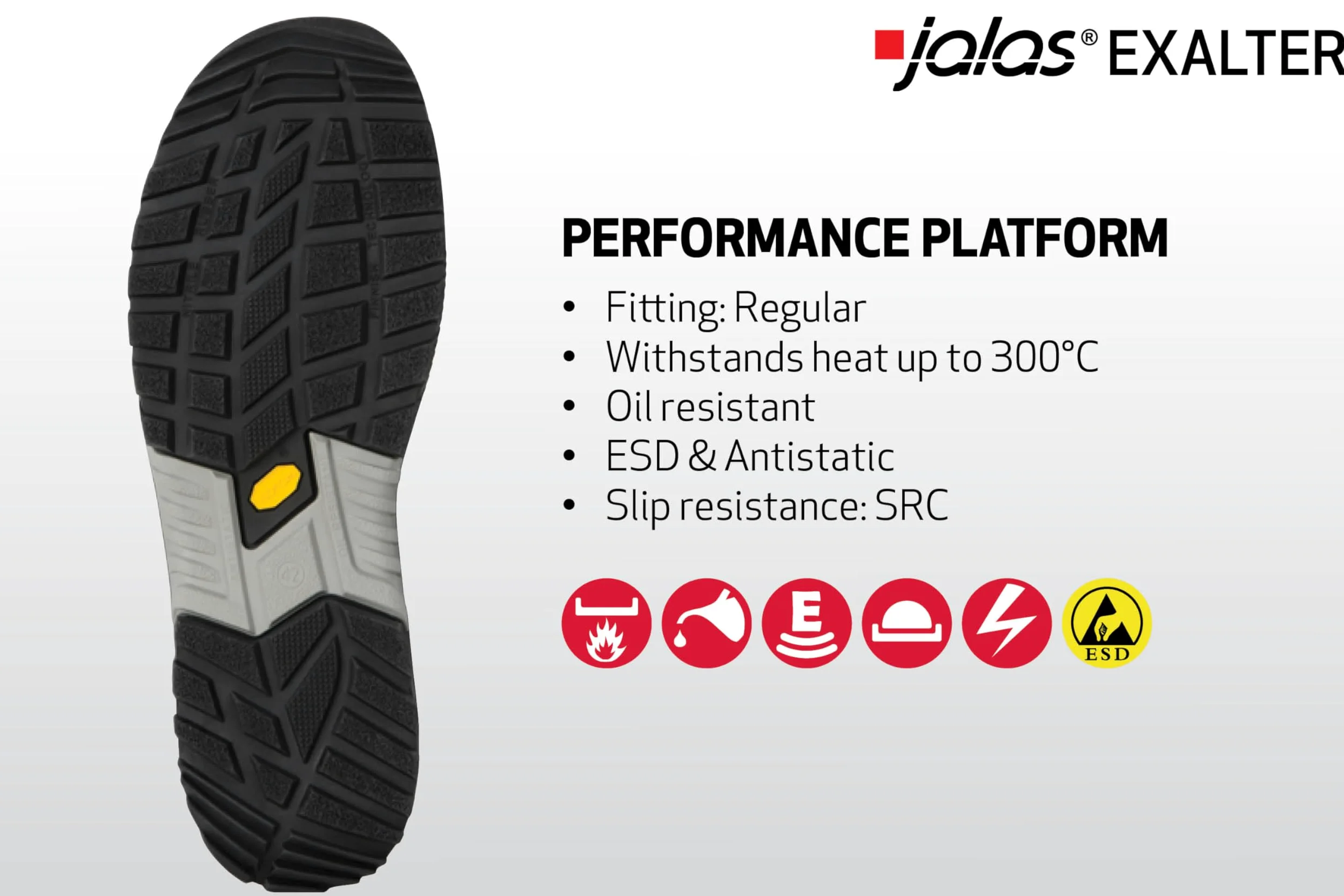 Jalas 9975 Exalter Safety Shoe - Botas de trabajo, puntera de aluminio, corte medio, repelente al agua, S3, SRC, HRO