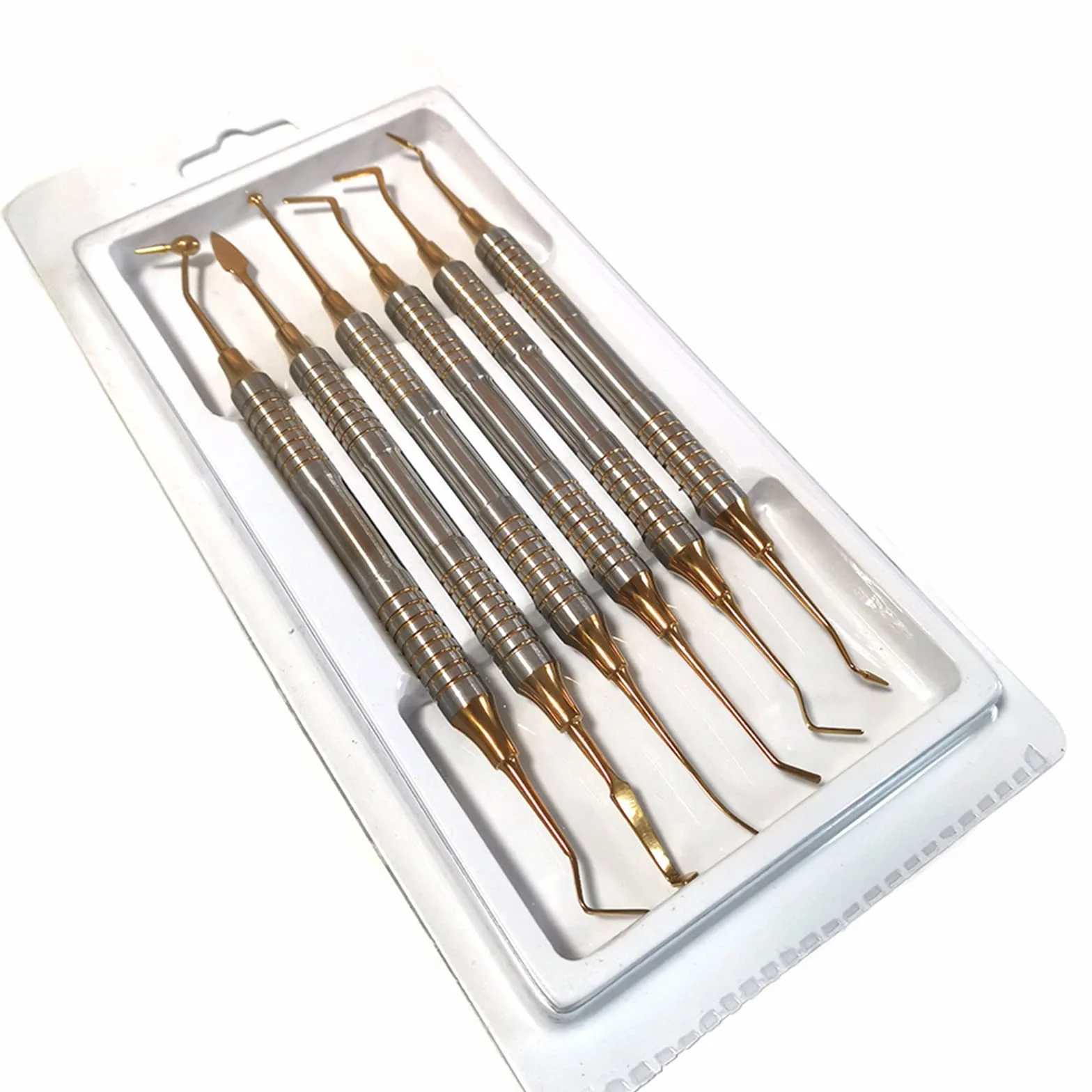 Juego De Reparación Estética De Resina De 6 Piezas, Espátula De Relleno De Resina Compuesta Con Cabeza Chapada En Titanio