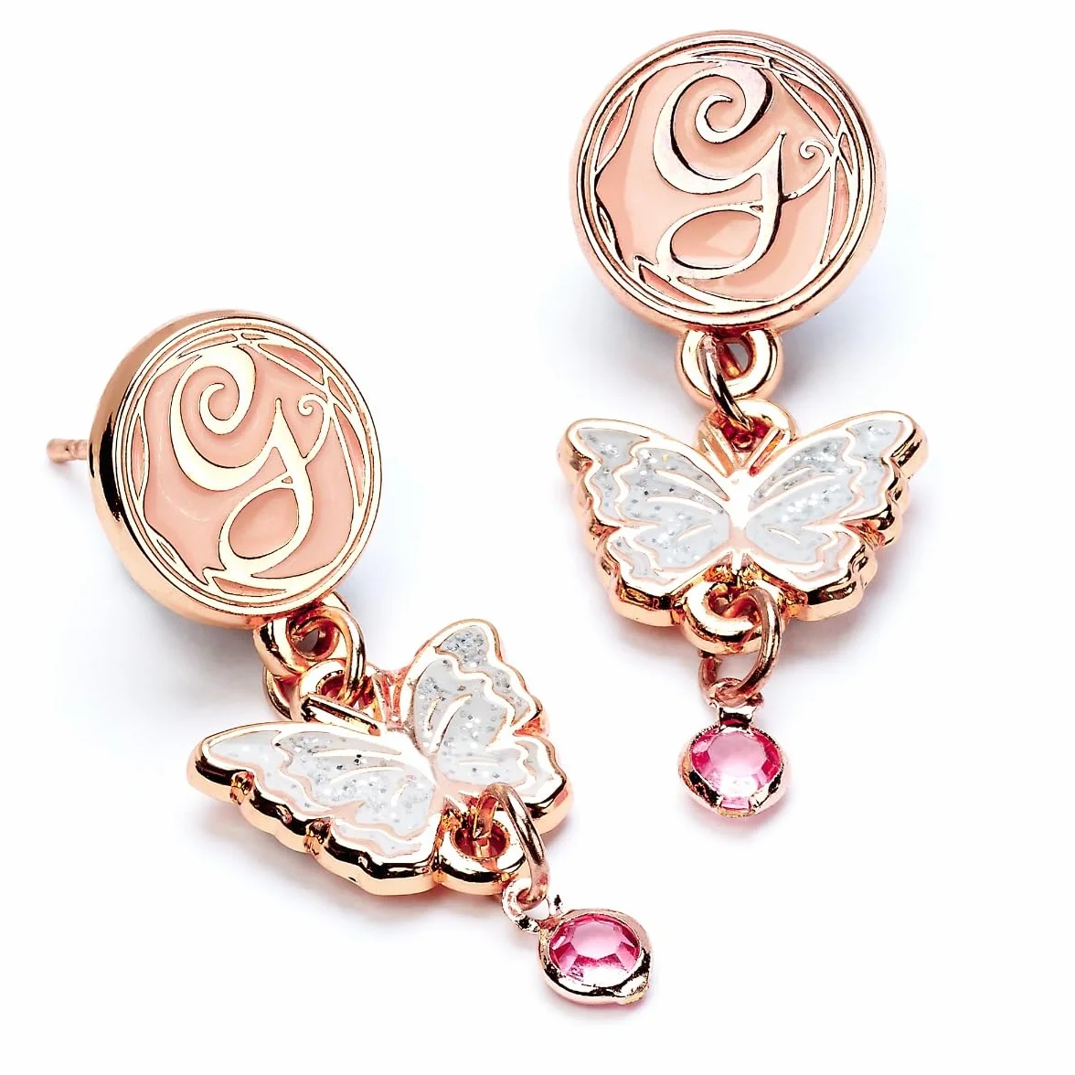 Wicked Glinda - Drop Butterfly Unisex Pendiente Plateado