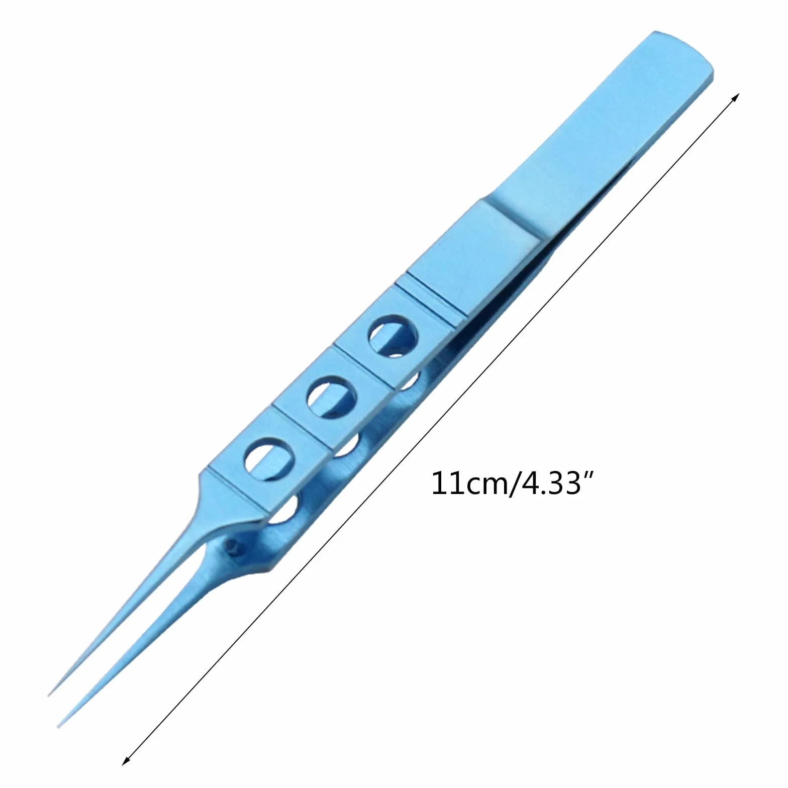 Pinzas para párpados de acero inoxidable 11 cm plataforma de gancho sin dientes quirúrgicas