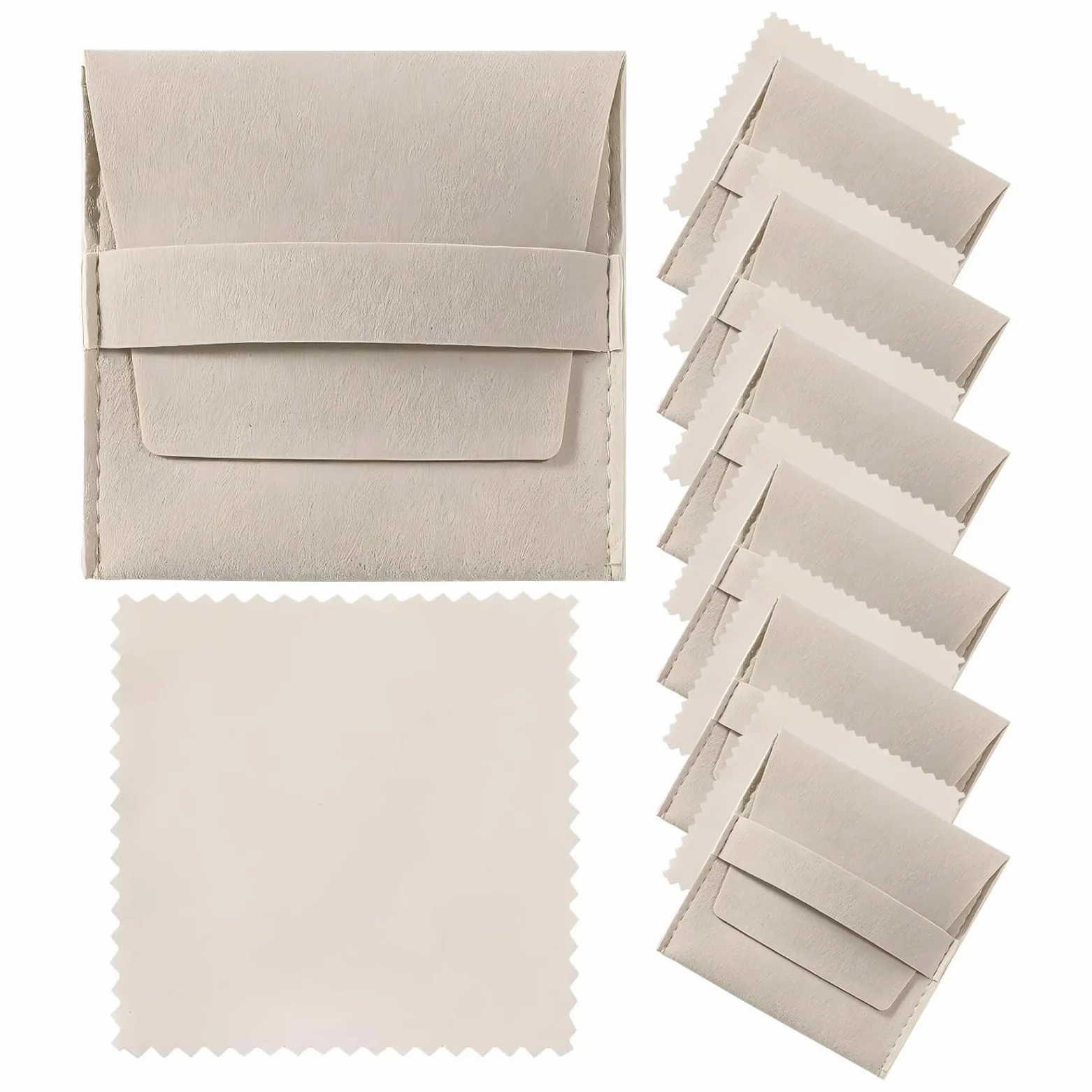 120 Estuches de Microfibra para Joyas con Banda Fija, Estilo, Doble Forro de Vellón, Bolsa Pequeña para Collares y Anillos en Uso Diario