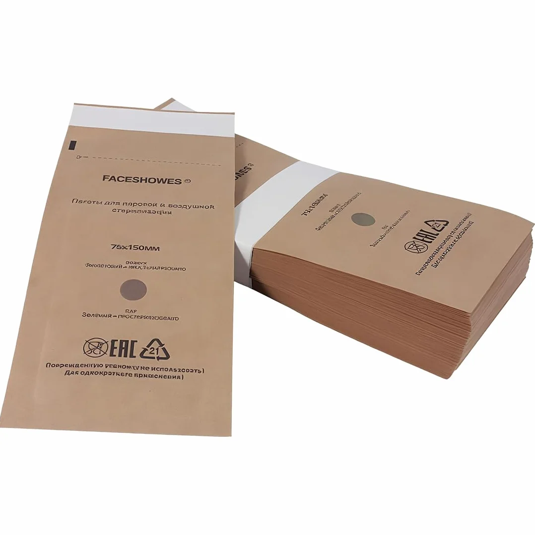 Bolsas esterilizacion manicura autosellables 75 x 150 mm para esteticistas