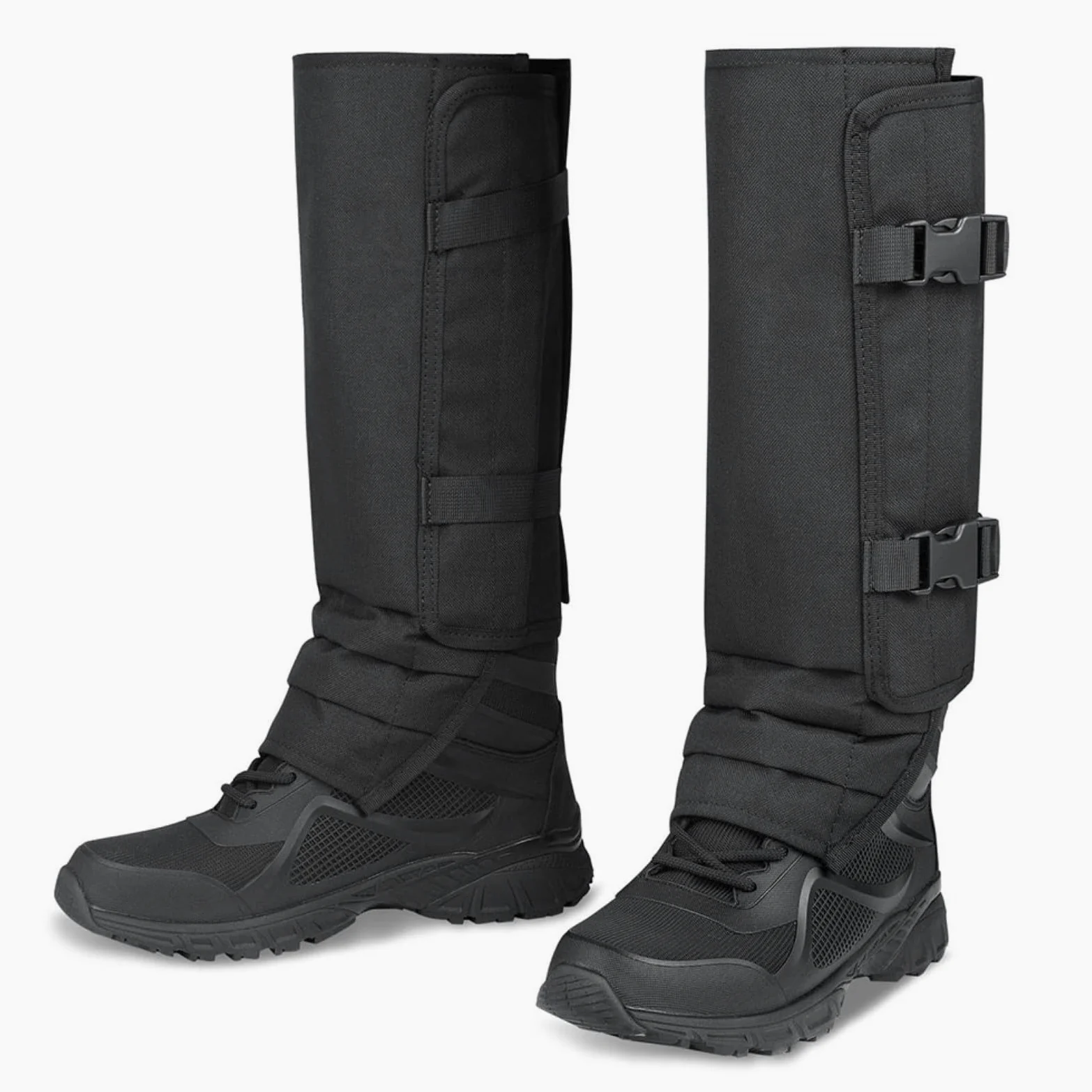 1/2/4 pares de polainas de senderismo al aire libre, con protección Oxford y PP, hebillas ajustables para caza, camping, montañismo, viajes en la selva, verde (4 piezas verdes)