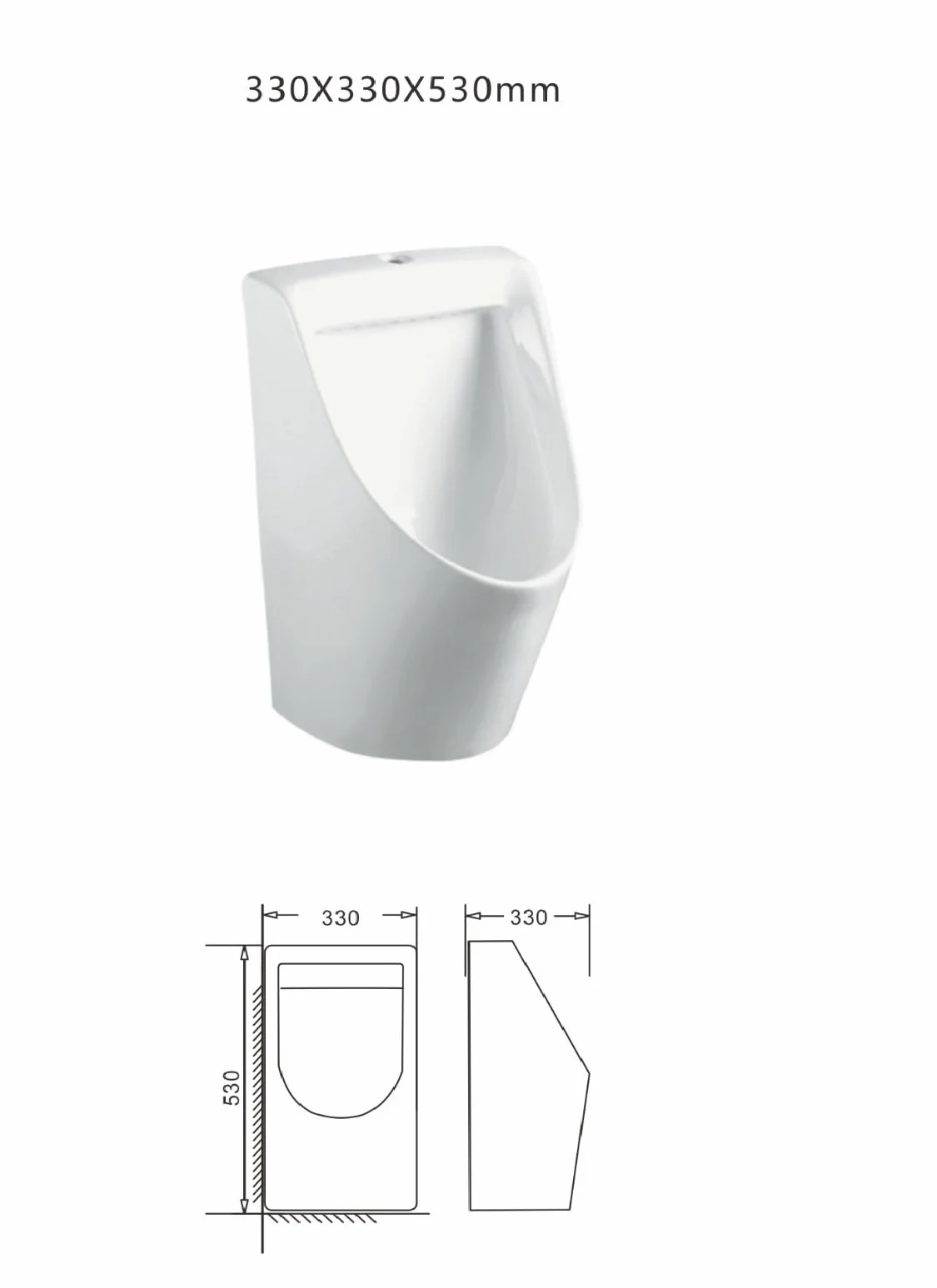 Urinario de pared completo de cerámica con revestimiento antibacteriano para baño y WC