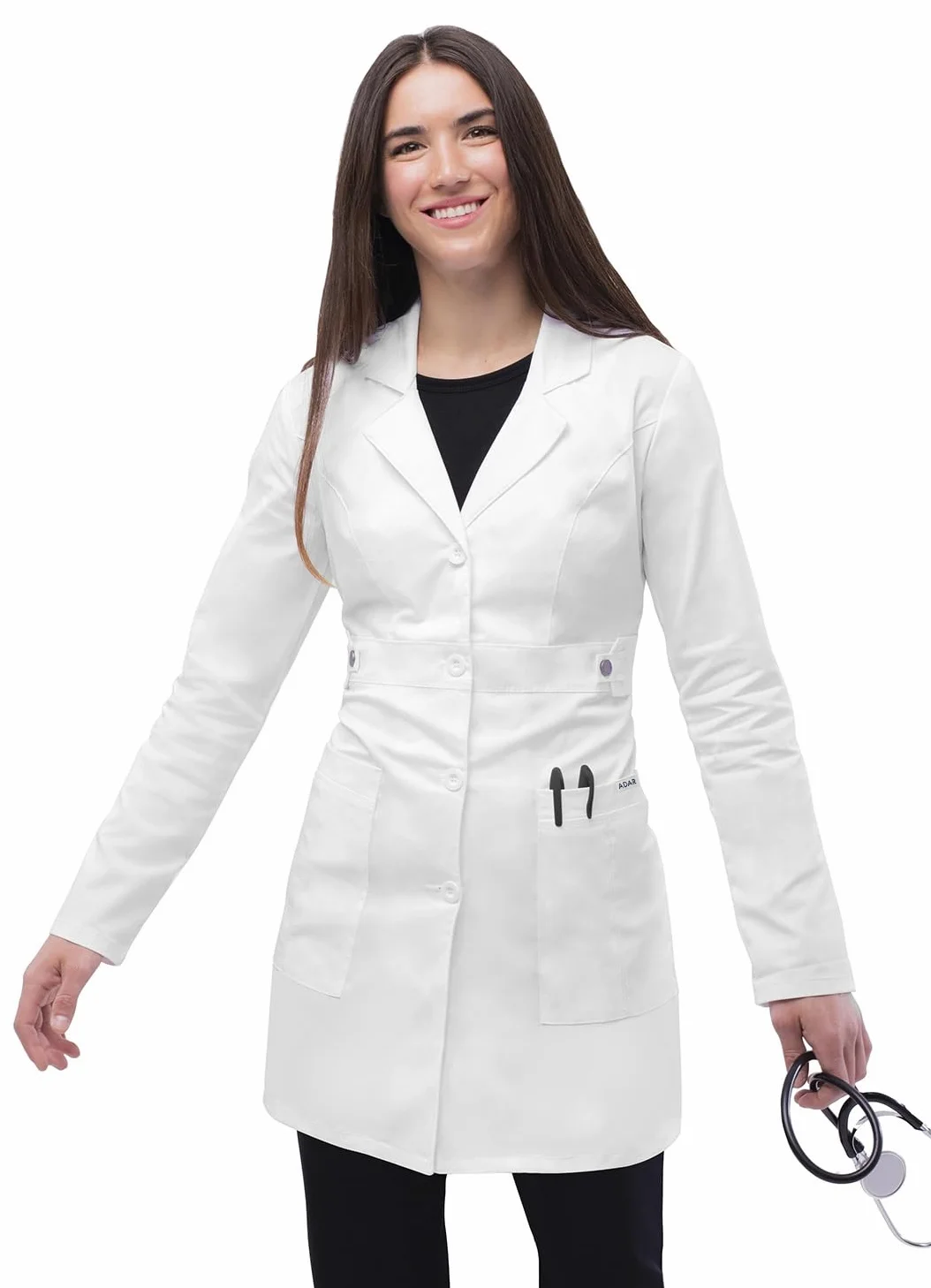 Adar Pop Bata de laboratorio para mujer - Bata de laboratorio stretch de 91.5 cm