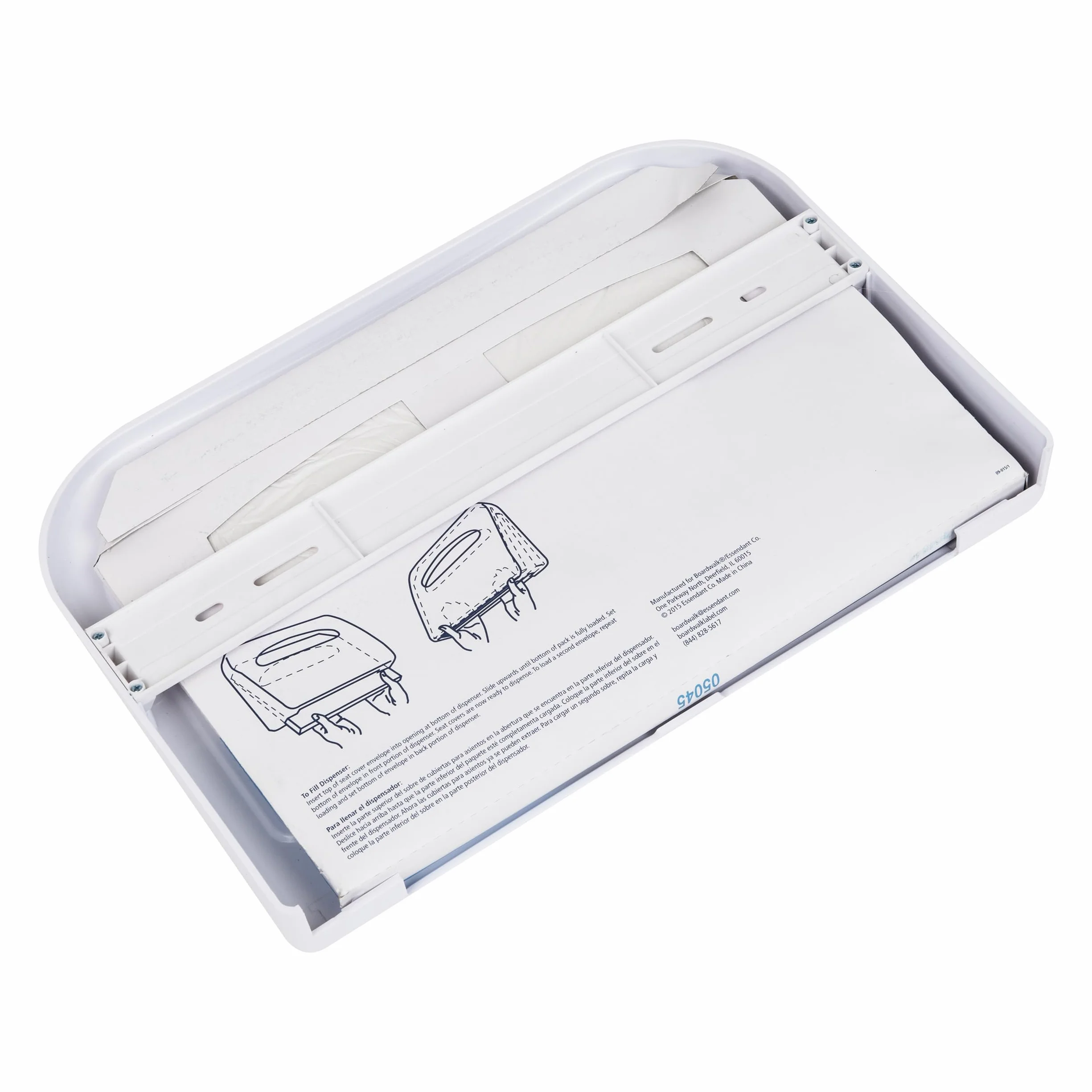 Mind Reader Dispensador de Fundas de Inodoro, Protectores de Asiento de Papel Desechables, Almacenamiento Colgante para Baño, Acrílico Resistente