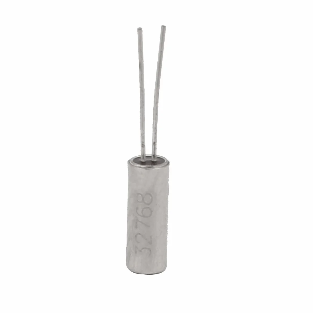 Aexit 20 piezas 3mm x 8mm 32.768 kHz Cristal de cuarzo cilíndrico Oscilador plateado
