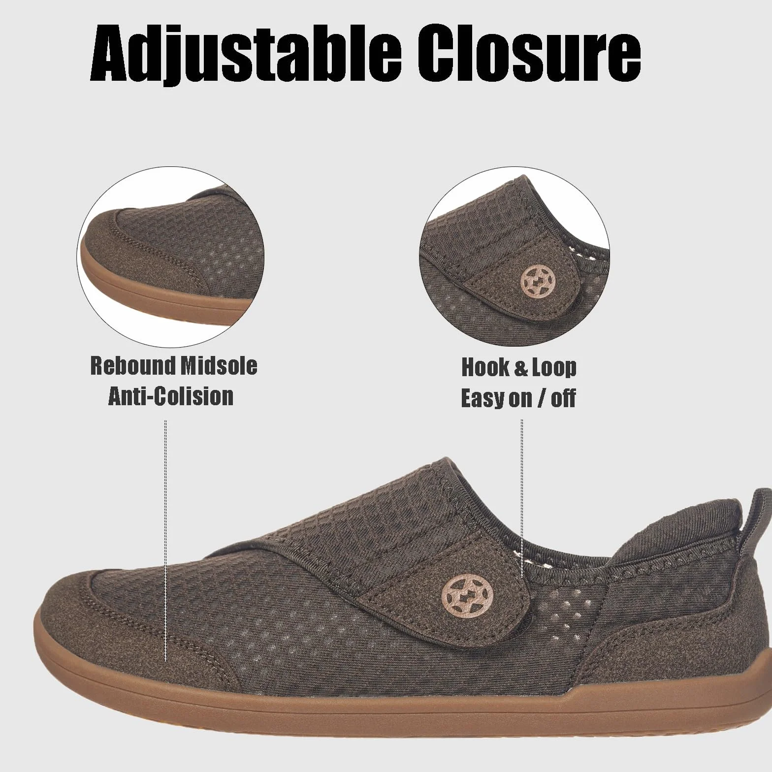 Zapatos Diabeticos para Mujer Hombre Extra Anchas Transpirables Ligero Antideslizante Ajustable Cómodo ortopédicos Zapatillas para Caminar Calzado Edema Artritis Ancianos Persona Mayor