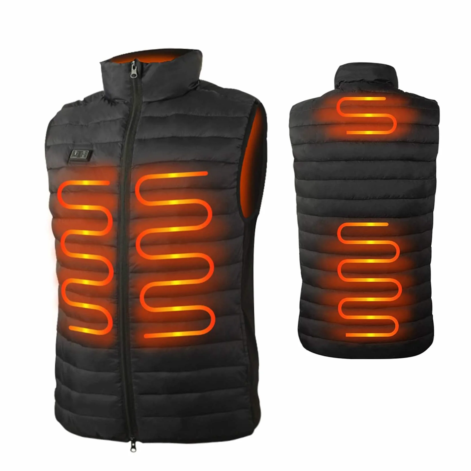 Chaqueta calefactable, Chaleco Calefactor eléctrico USB for Exteriores, Tela térmica de Invierno, Pluma for Acampar, Senderismo, Chaqueta Caza cálida