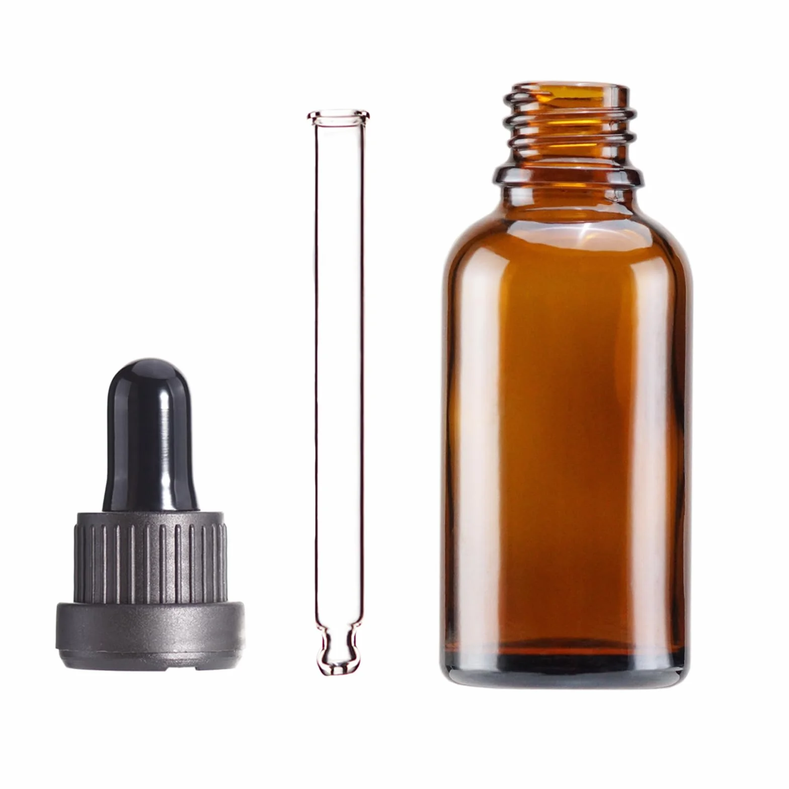 Frasco Cuentagotas Cristal 30ml con Pipeta para Aceite Esencial, Aromaterapia - 6 Piezas