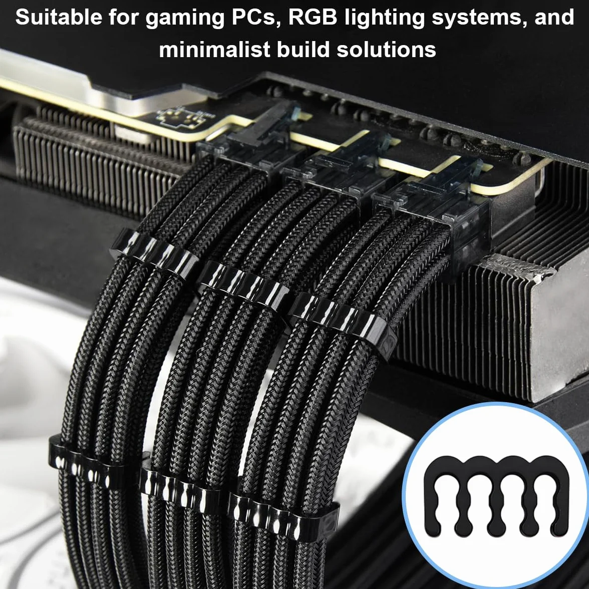Peine para cables de PC Kit 32 piezas Gestión de cables PSU modular 12+4P 16P 24P 8P 6P 4P
