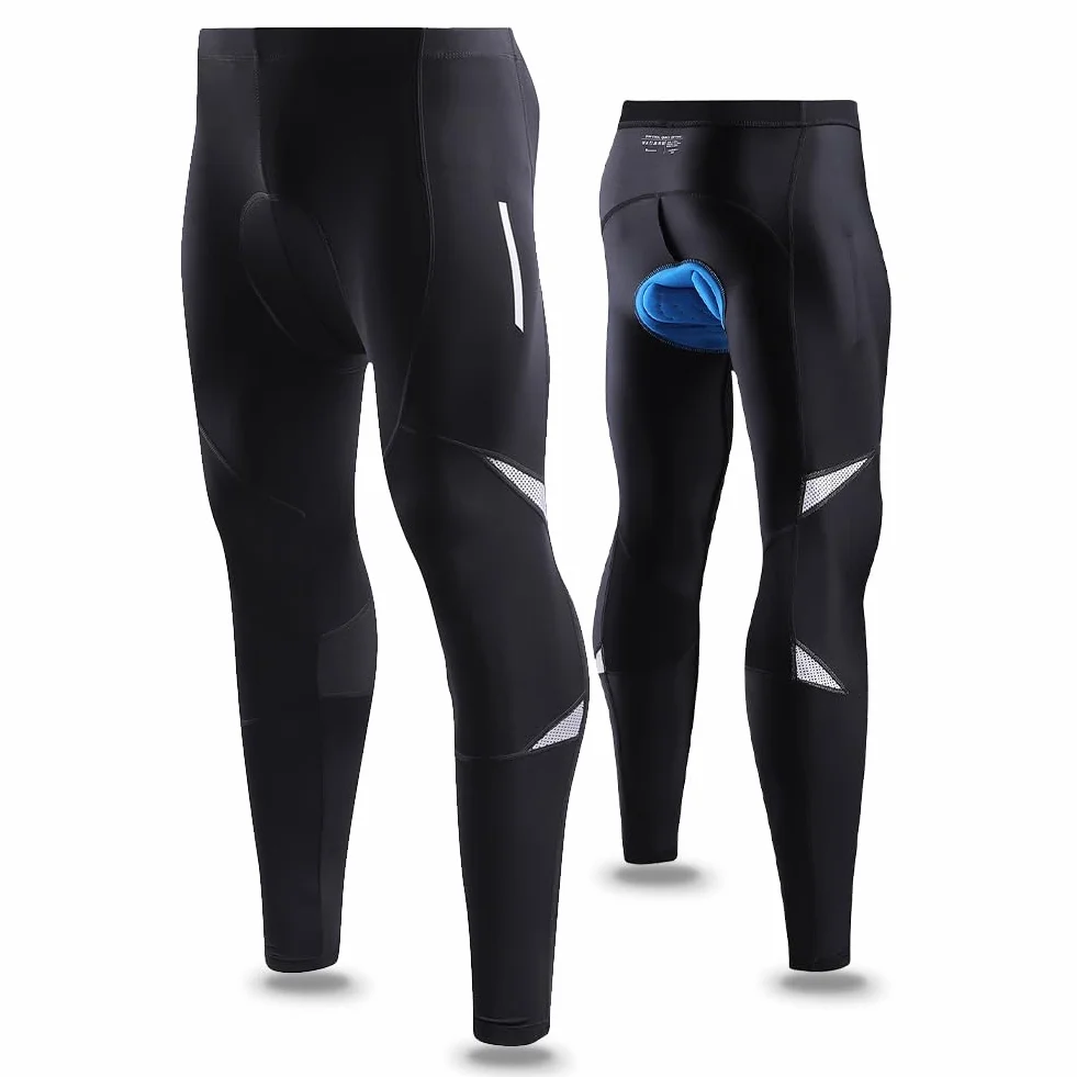 NuCamper Pantalones Largo Compresion MTB Hombre Ciclismo Culotte Transpirables Elásticos
