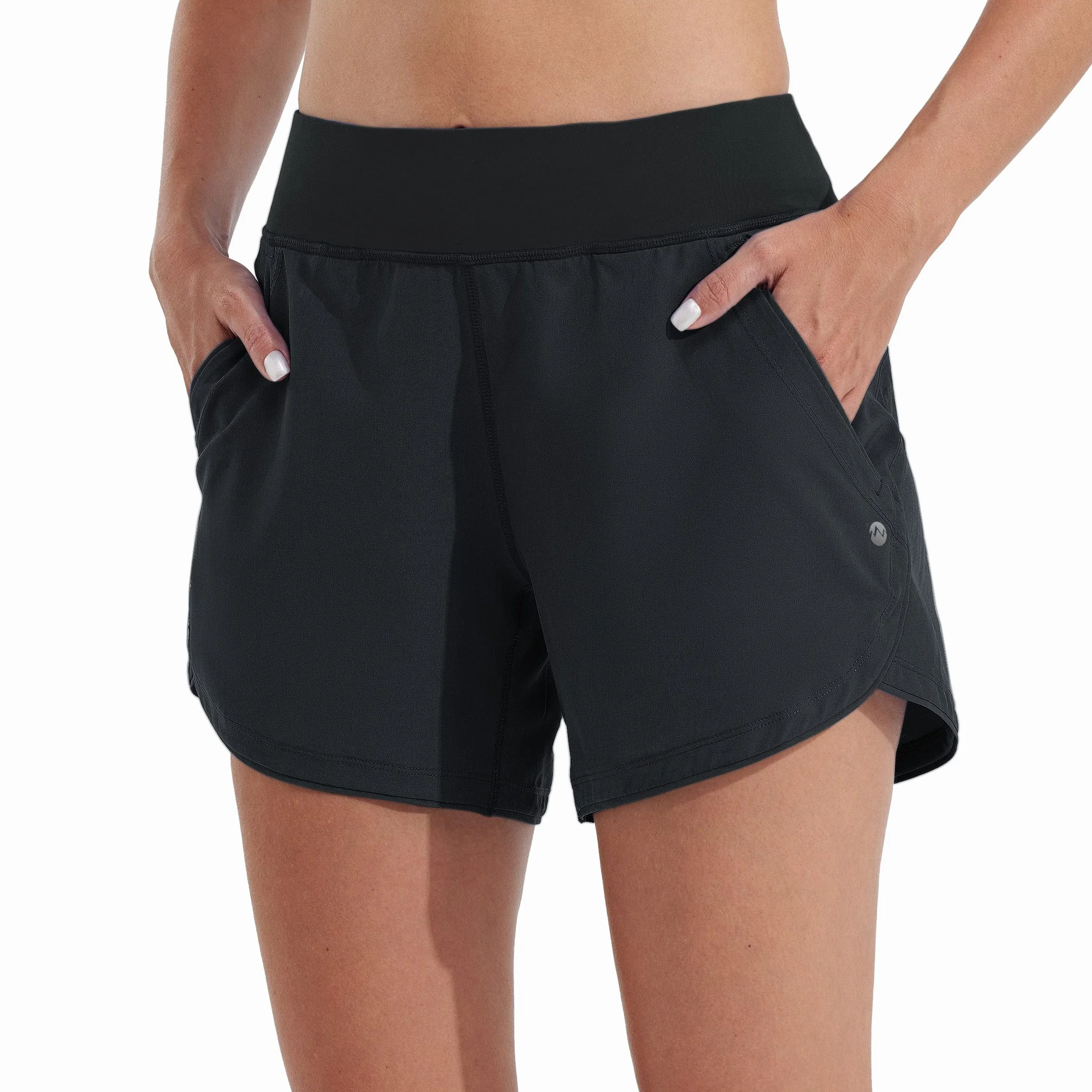 WILLIT Women's 5" Quick Dry Swim Board Shorts High Waisted Trunks mit Liner Pocket