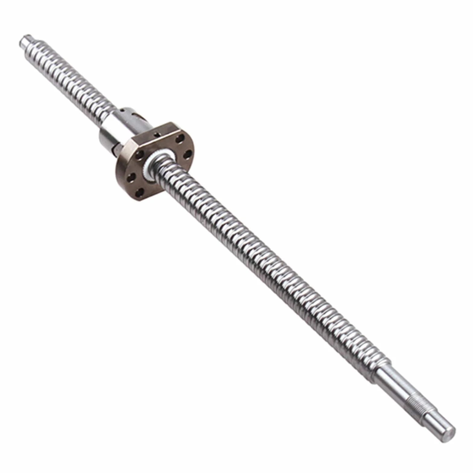 SFU1605 Husillo de bolas de 500 mm acero inoxidable con soporte BK12/BF12 y tuerca DSG16H CNC