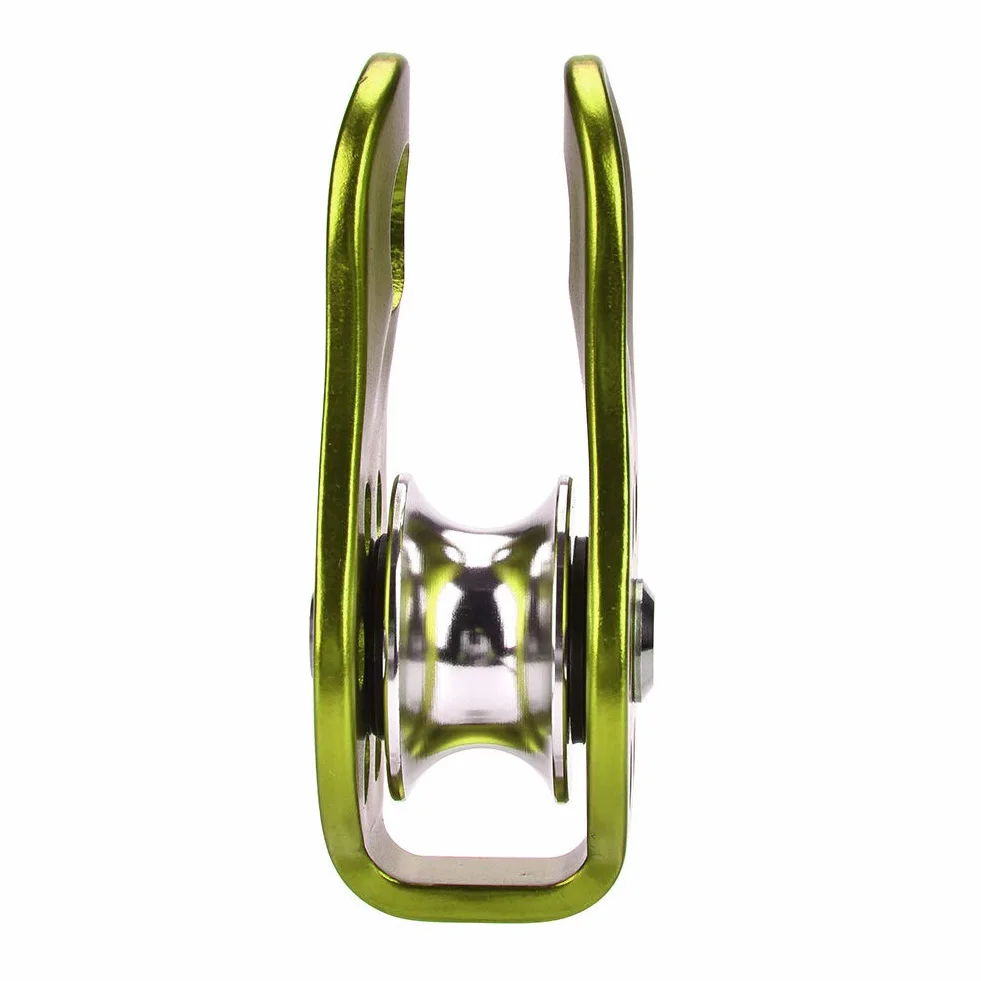 Culnflun Bloque de polea de aleación de aluminio para escalada 8-12 mm Verde