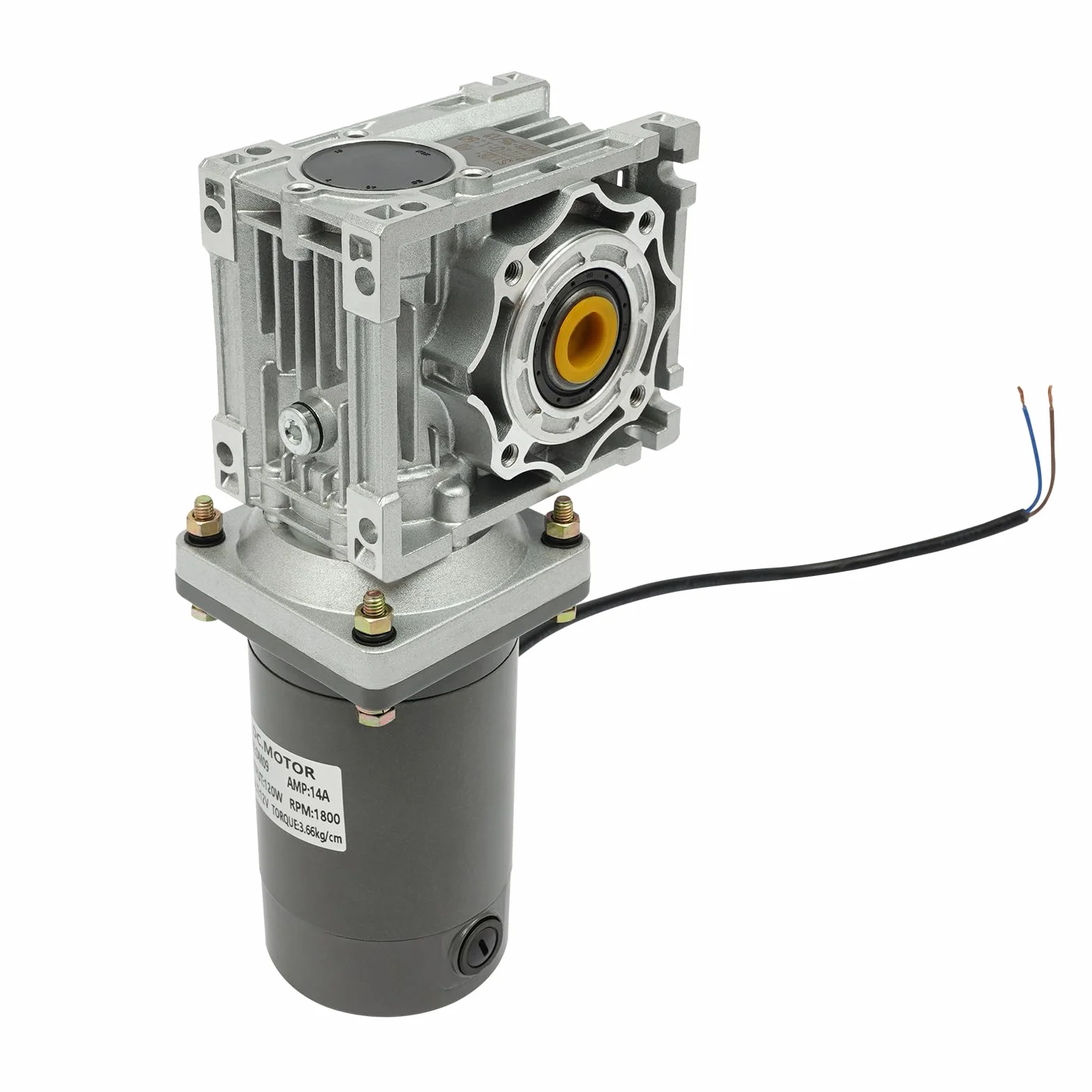 Motor reductor Worm Gear 120 W RV 12 V 1800 rpm aluminio fundido