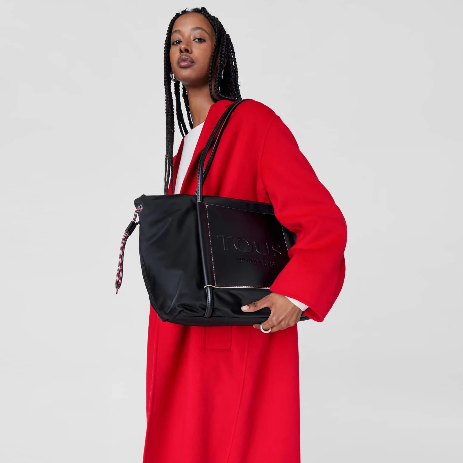 TOUS Capazo grande negro, Para Mujer, Colección Empire Soft