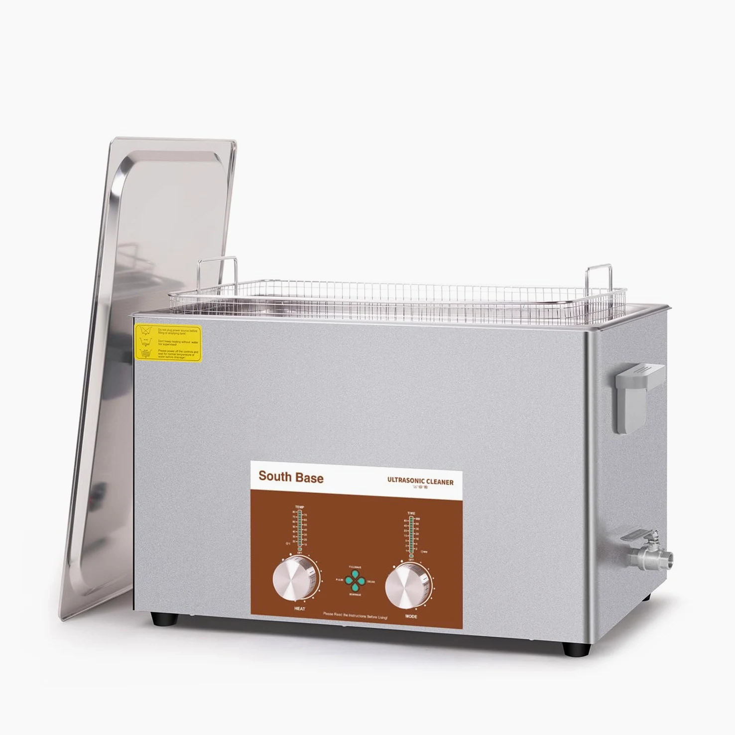 SOUTH BASE Limpiador Ultrasónico, 30L 600W, con Cesta, Temporizador y Calentador, Máquina de Limpieza Ultrasónica Codificada para Armas, Motores, Piezas de Carburador, Cadenas