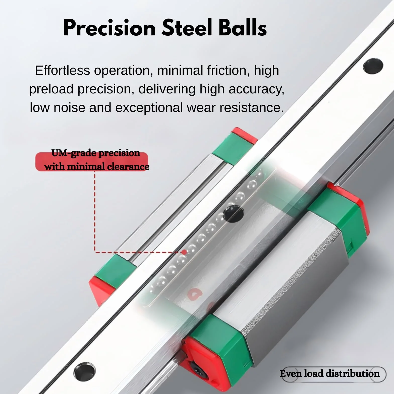 Riel Deslizante en Miniatura MGN12H 150mm Guía Lineal de Acero Inoxidable para Impresora 3D CNC