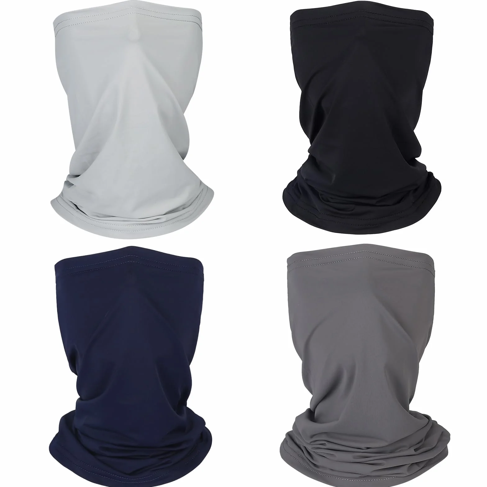 Bufanda Tubular Multifuncional 4 Piezas Pañuelos Bicicleta Máscara Protección Solar UV Braga Cuello Fina Verano Diadema Elástica Deportiva para Mujer Hombre,Actividades Al Aire Libre, Cámping
