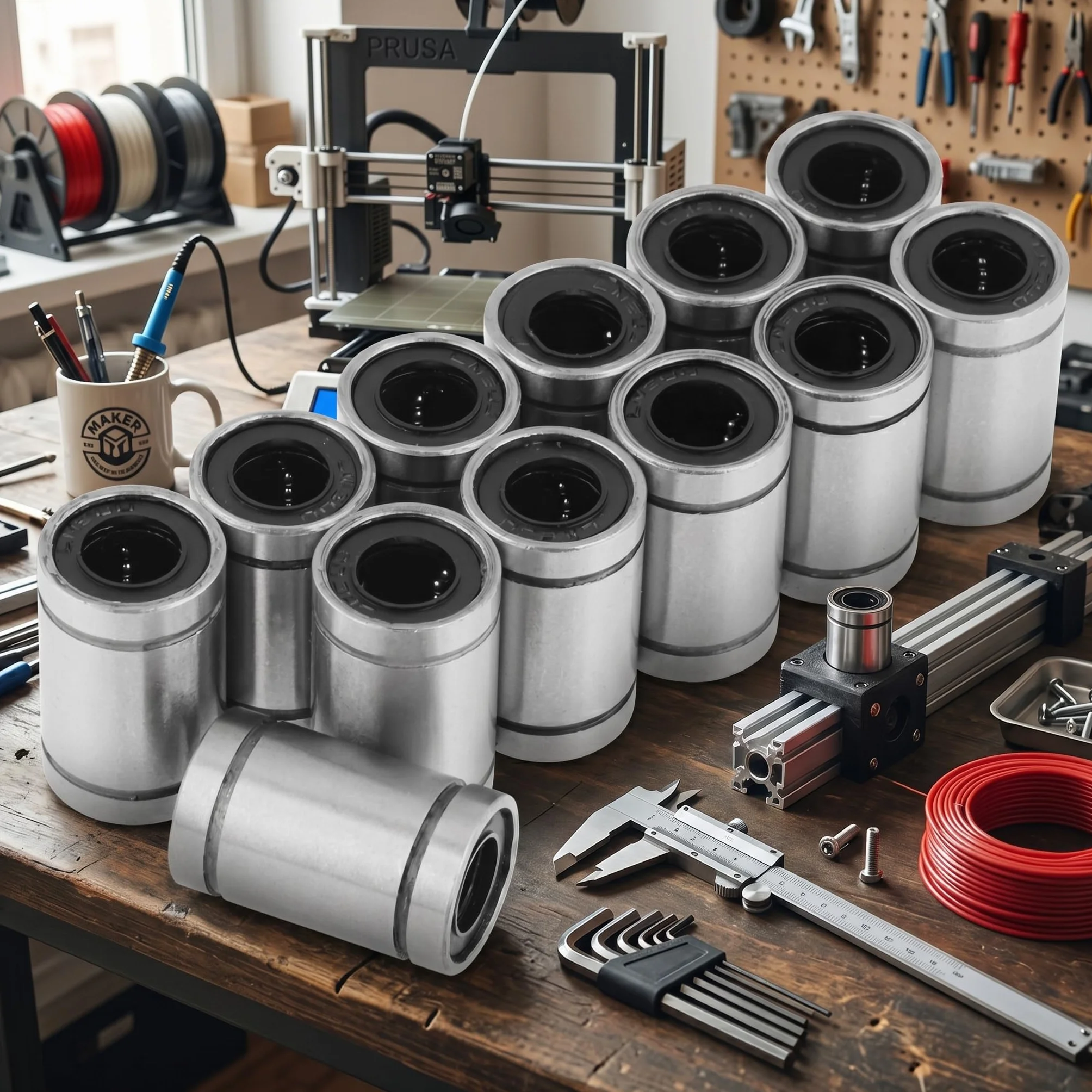 Rodamientos de Bolas Lineales LM8UU 8mm 15mm para CNC Impresora 3D