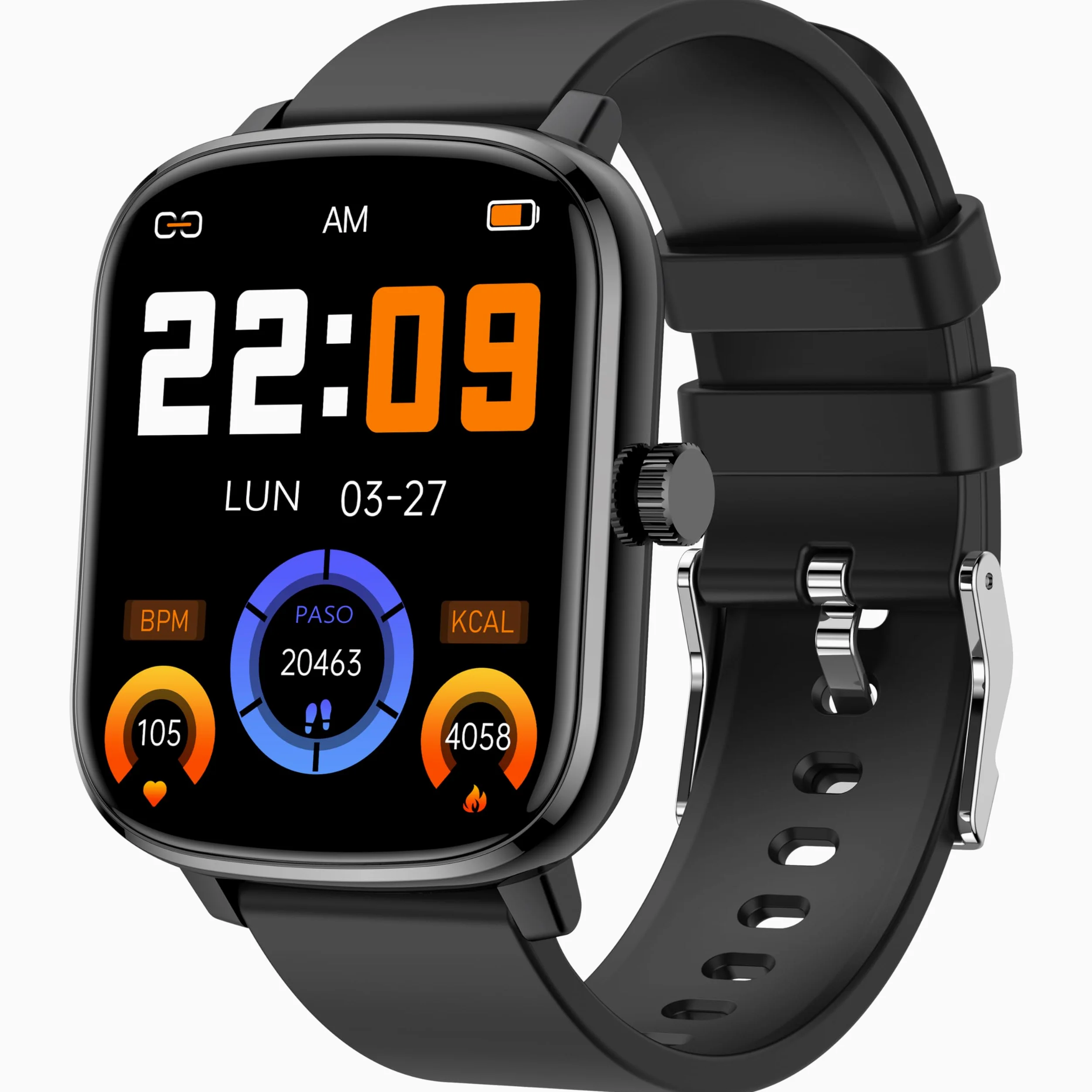 KALINCO Reloj Inteligente Mujer Hombre, 1,69” Smartwatch con Presión Arterial Whatsapp Notificación Frecuencia Cardíaca SpO2 Sueño Podómetro Pantalla Dividida Reloj Deportivo para Android iOS
