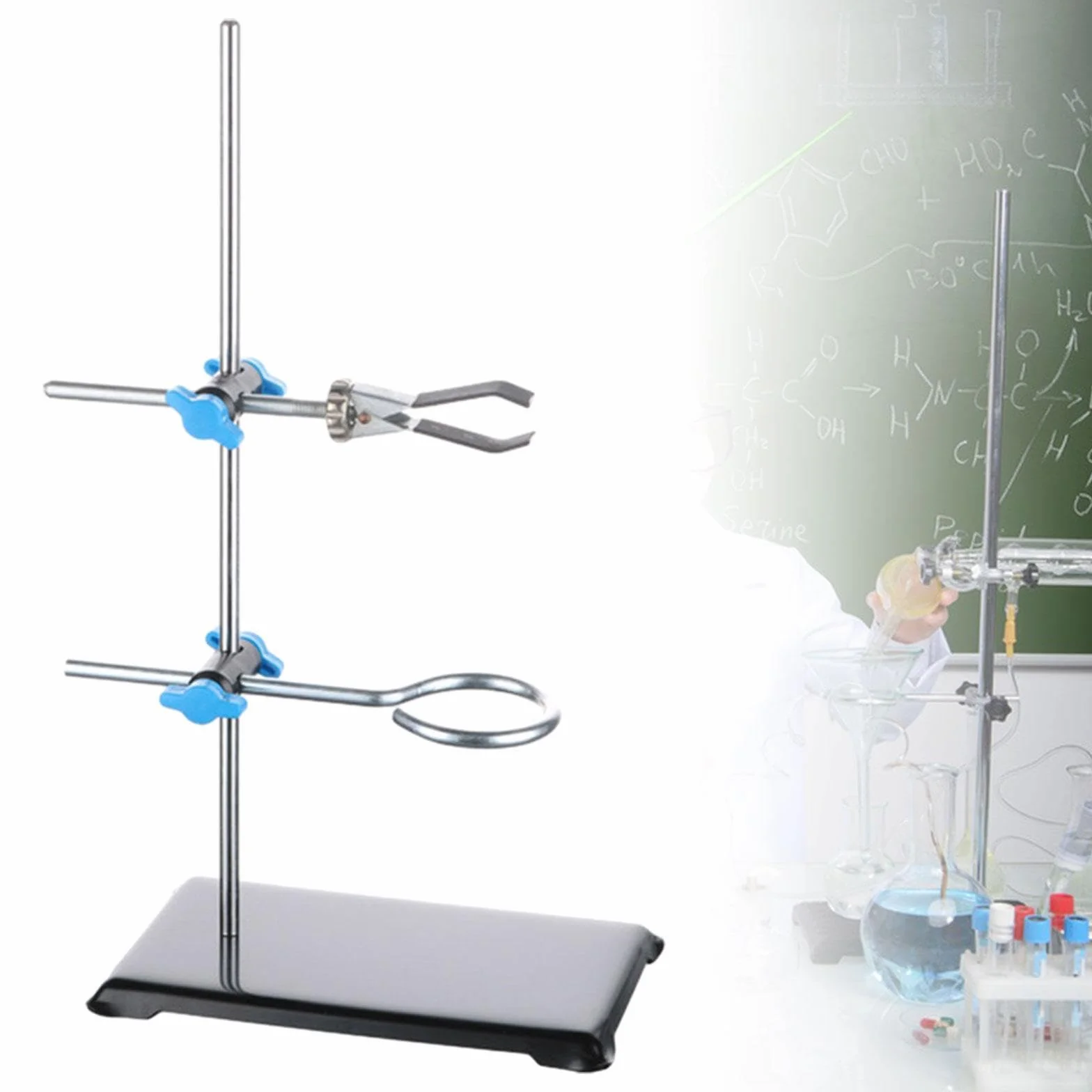 Soporte de Hierro para Laboratorio 30cm Kit Educativo Científico