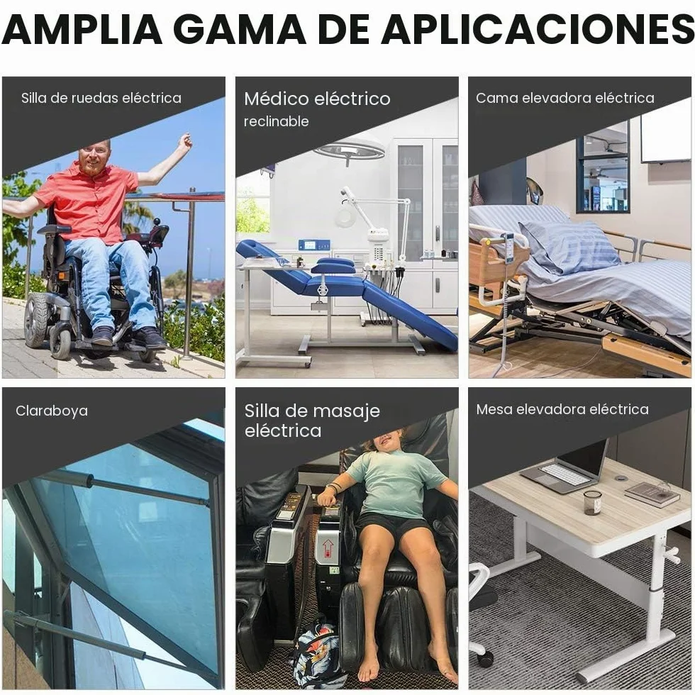 DCHOUSE Actuador lineal 1000N 50mm 12V CC para puertas electrónicas médicas