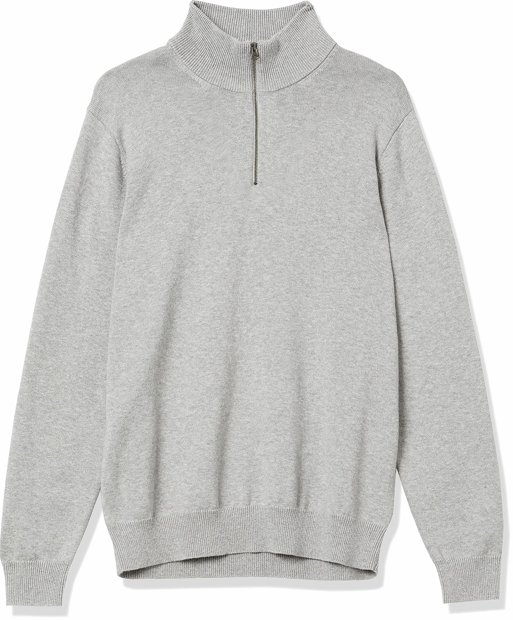 Amazon Essentials Hombre Jersey 100% de Algodón con Cremallera de un Cuarto