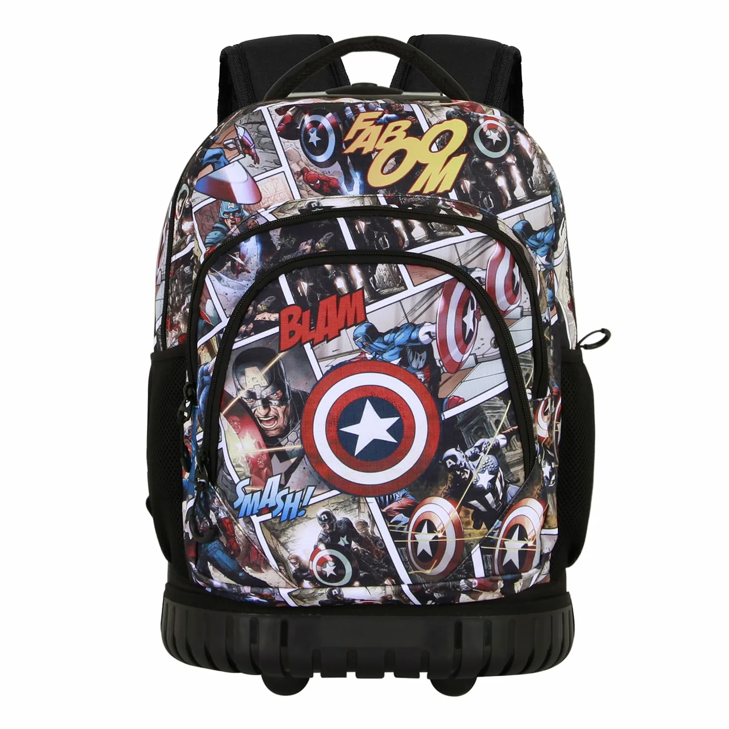 Marvel Capitán América Comic-Mochila Trolley GTS FAN, Multicolor, 32 x 47 cm, Capacidad 30 L