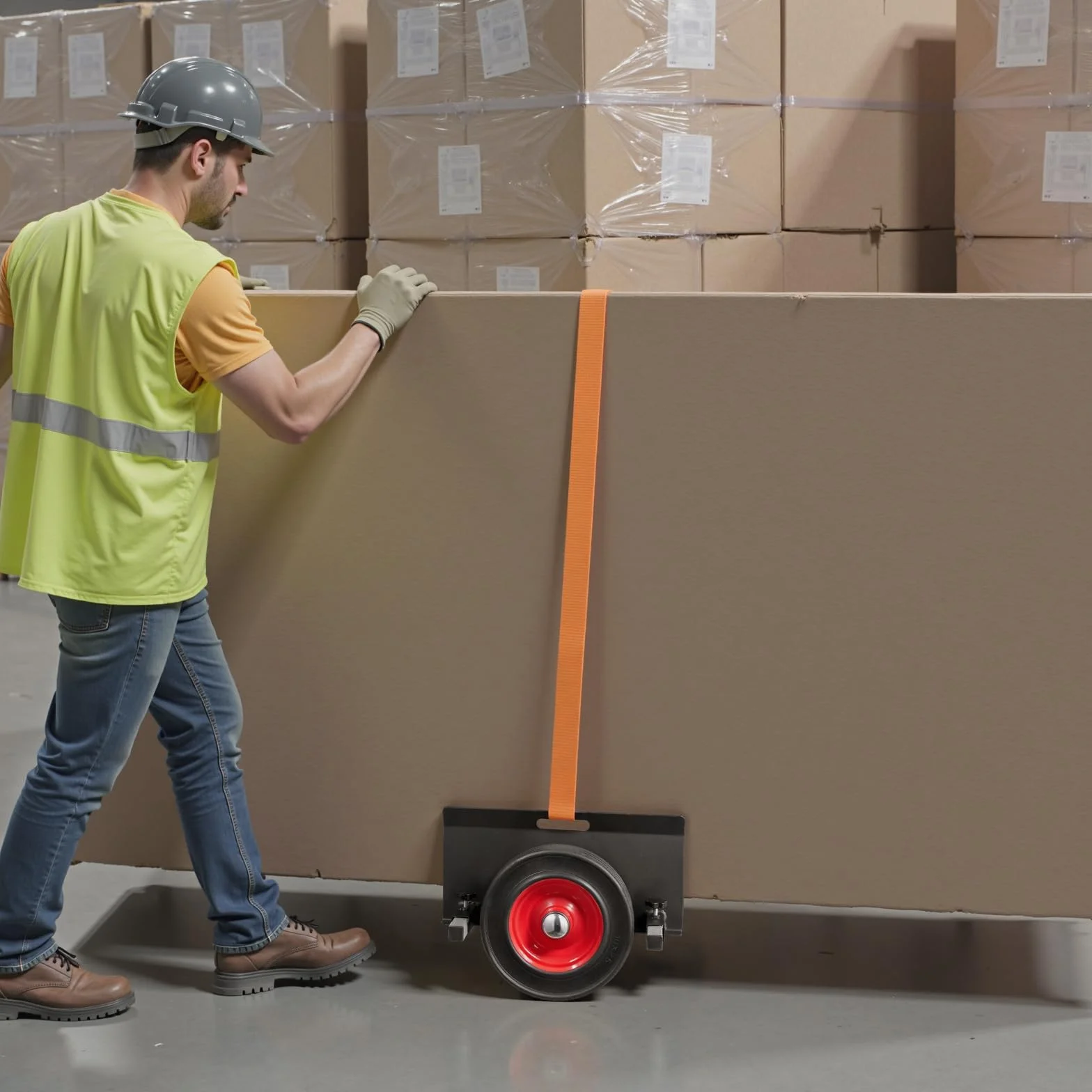 VEVOR Carro Portaplacas, Carga 453,6 kg, Ruedas de Goma, 412 x 450 x 300 mm, Negro