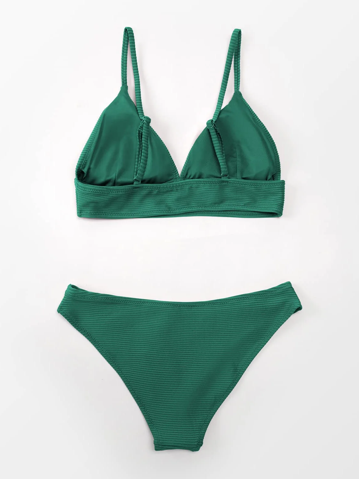 CUPSHE Traje de Baño de Dos Piezas Sólido Sexy con Triángulo para Mujer