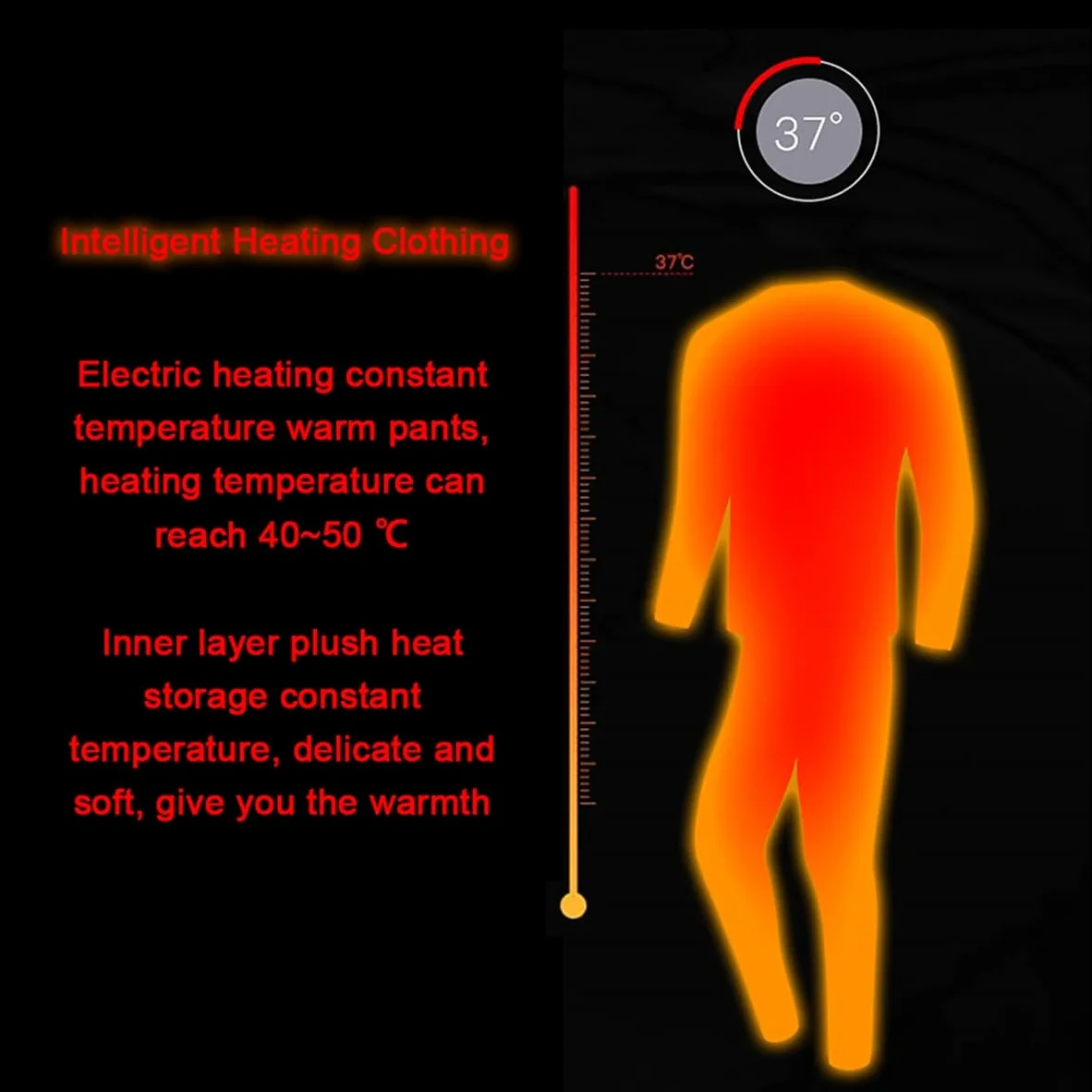 Ropa Interior térmica con calefacción eléctrica por USB, Control de 3 temperaturas, para Hombre, para Esquiar