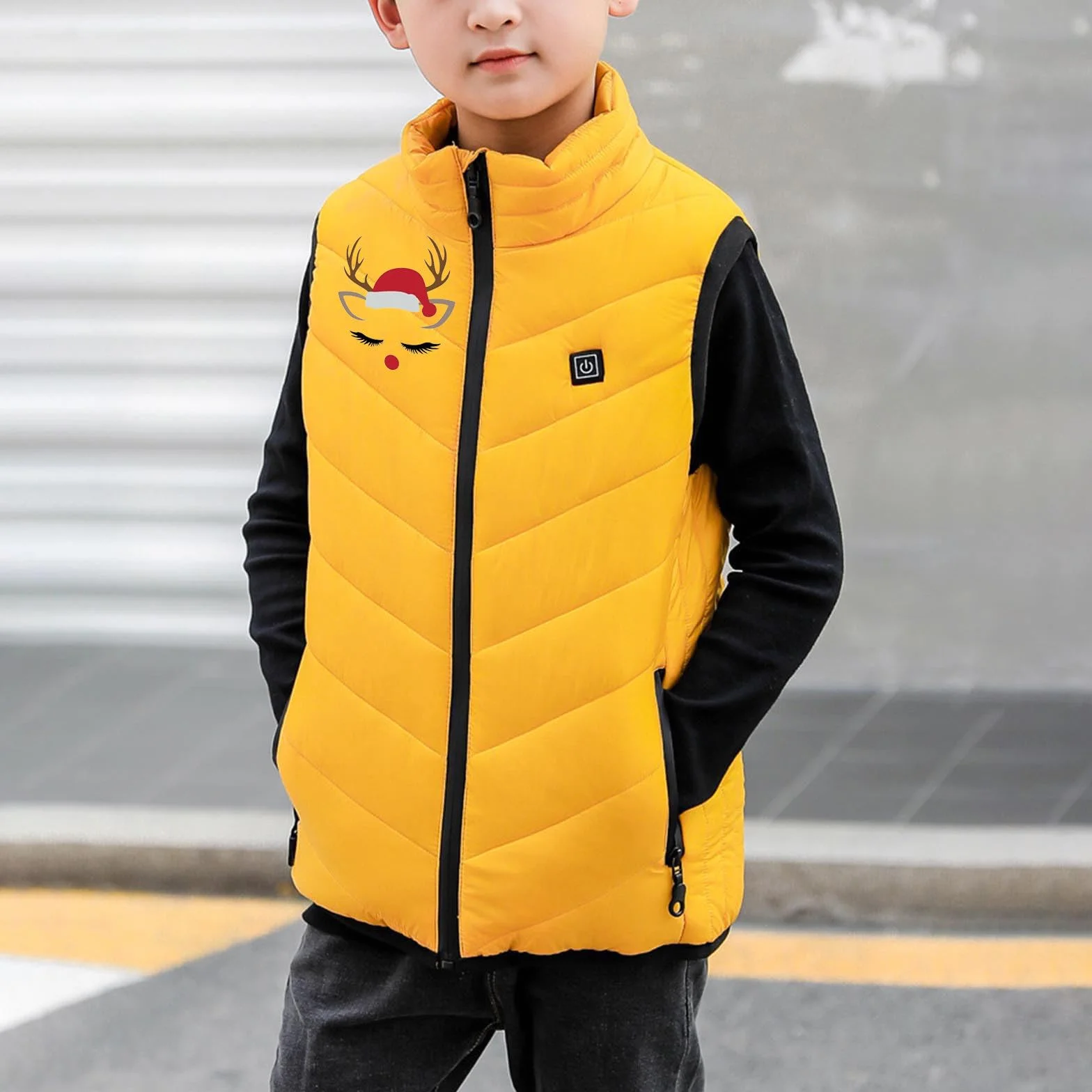 Chaleco Calefactable Chaleco Calefactable Para NiñOs Chaleco de Forro Polar Chaqueta EléCtrica Con CalefaccióN Con 2 Zonas de Calentamiento Para Exterior CáMping Chaleco TéRmico Para NiñOs Y NiñAs