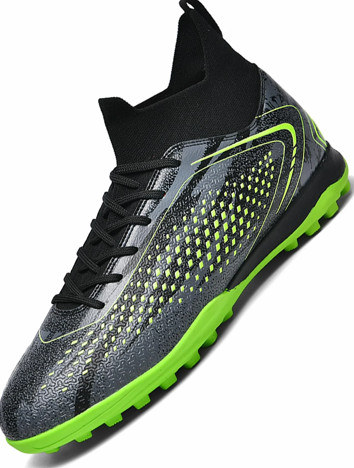 Donbest Botas de Fútbol Niño Zapatos de Fútbol Altos para Césped Artificial Natural e Indoor Zapatillas de Fútbol con Tacos Antideslizantes