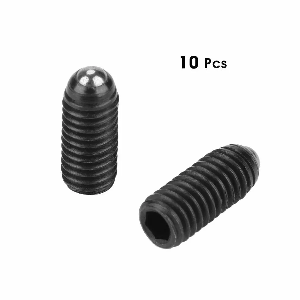 Tuerca Hexagonal M5 Tornillo Fijación Émbolo Bola Acero al Carbono 10 Piezas