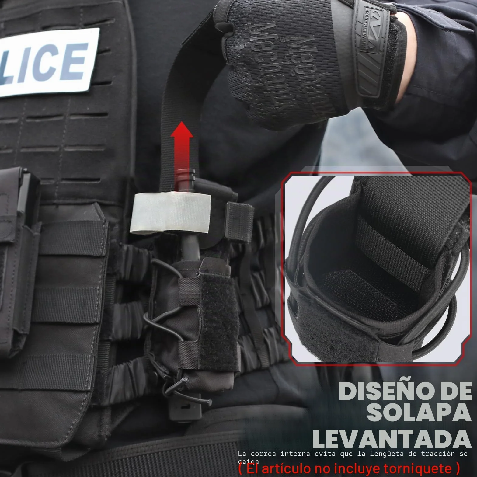 WYNEX Soporte para torniquete MOLLE IFAK TQ Holder Tactical Medical Pouch Holster Kit de primeros auxilios