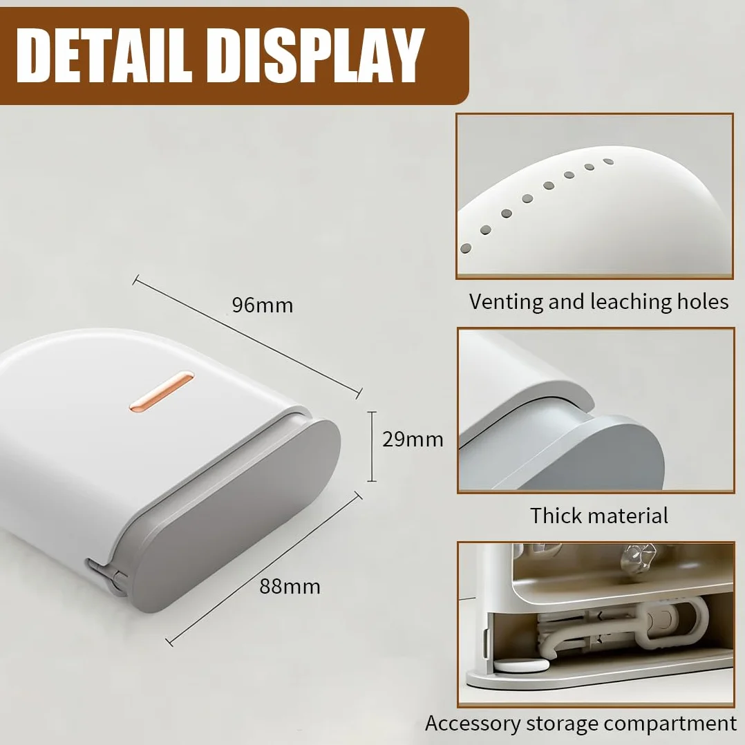 Caja Ferula Dental para Dentaduras Postizas, Almacenamiento Ortodoncia Retenedor