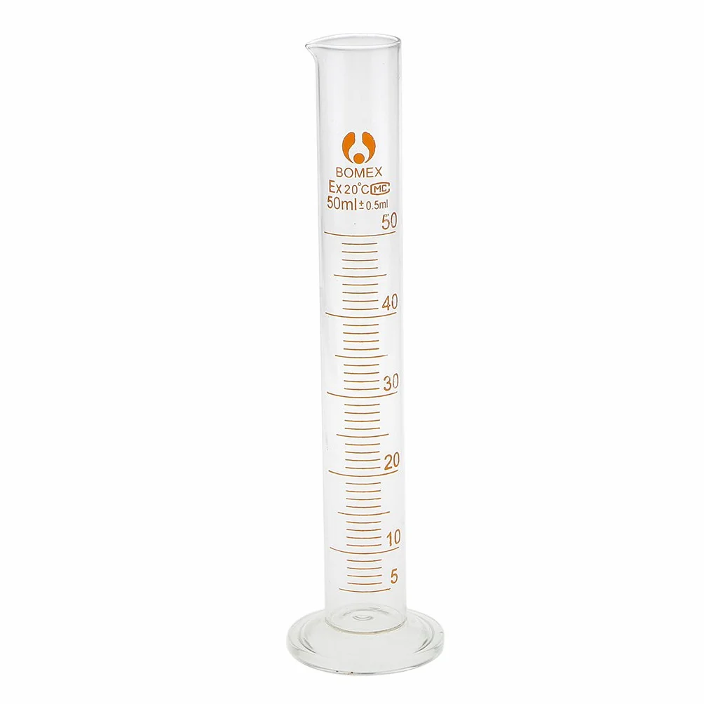 Cilindro Probeta Graduada 50ml Vidrio Laboratorio Química